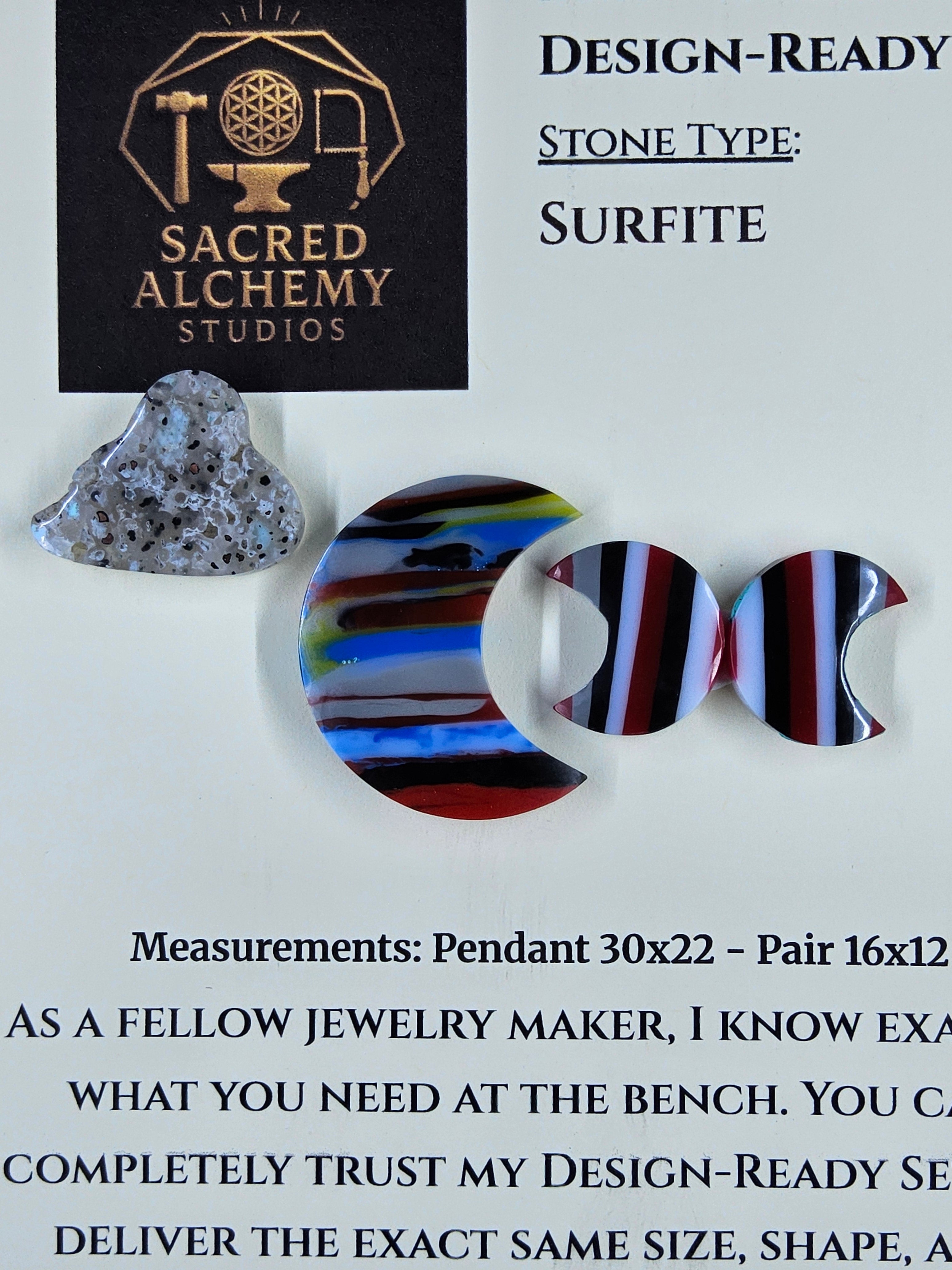 Crescent Moon - Surfite - Design-Ready Set by Sacred Alchemy Studios