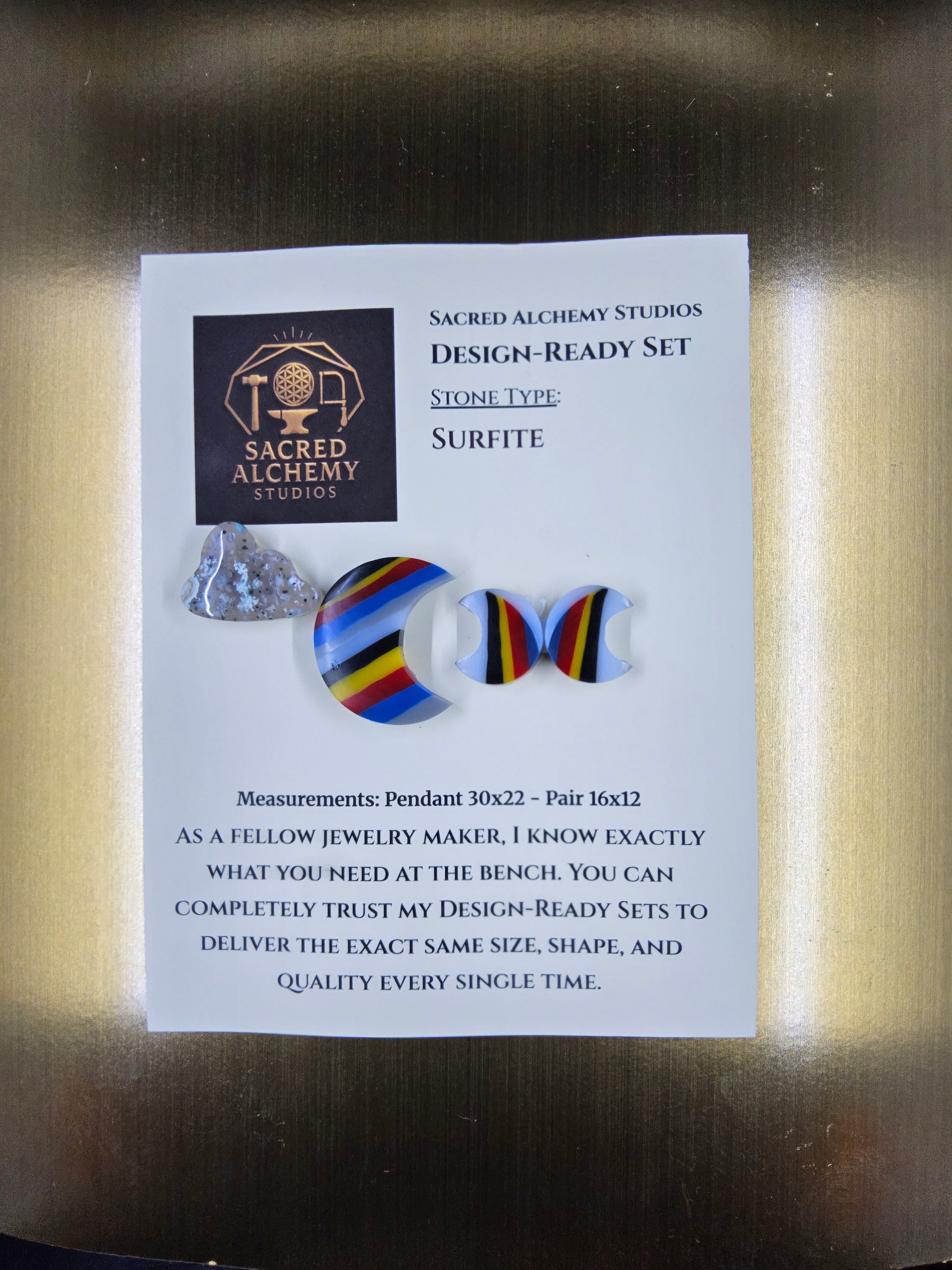 Crescent Moon - Surfite - Design-Ready Set by Sacred Alchemy Studios