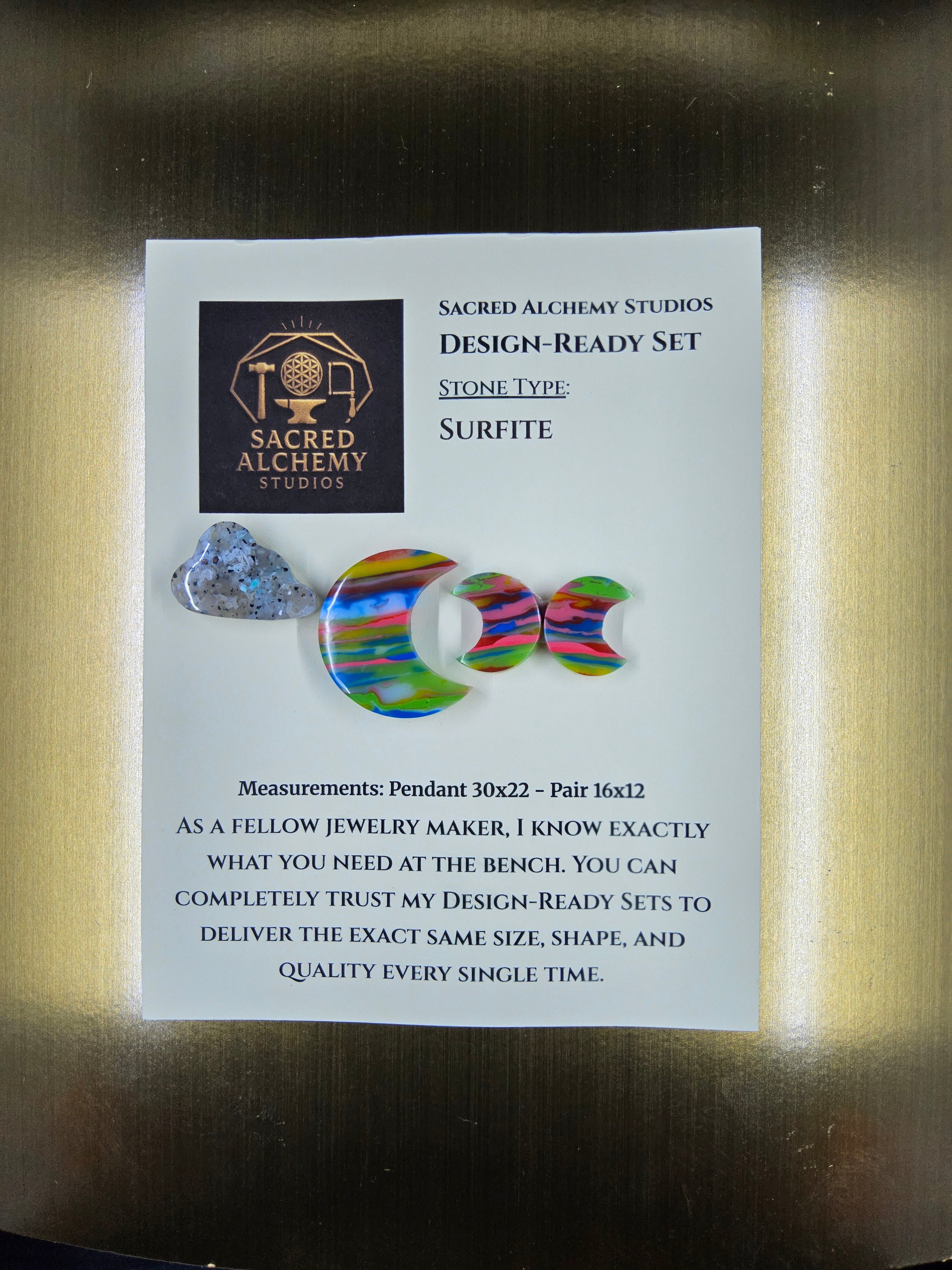 Crescent Moon - Surfite - Design-Ready Set by Sacred Alchemy Studios