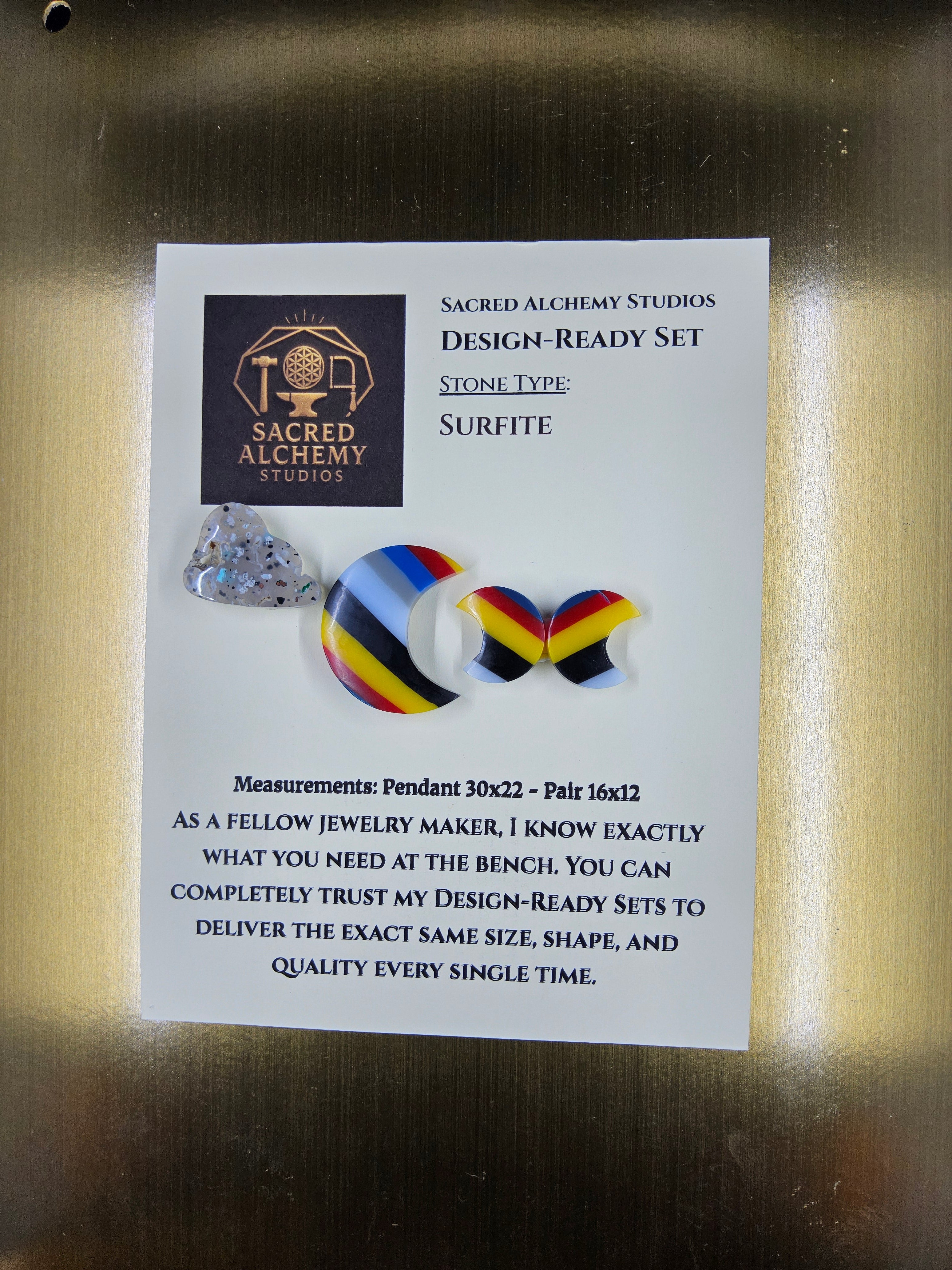 Crescent Moon - Surfite - Design-Ready Set by Sacred Alchemy Studios