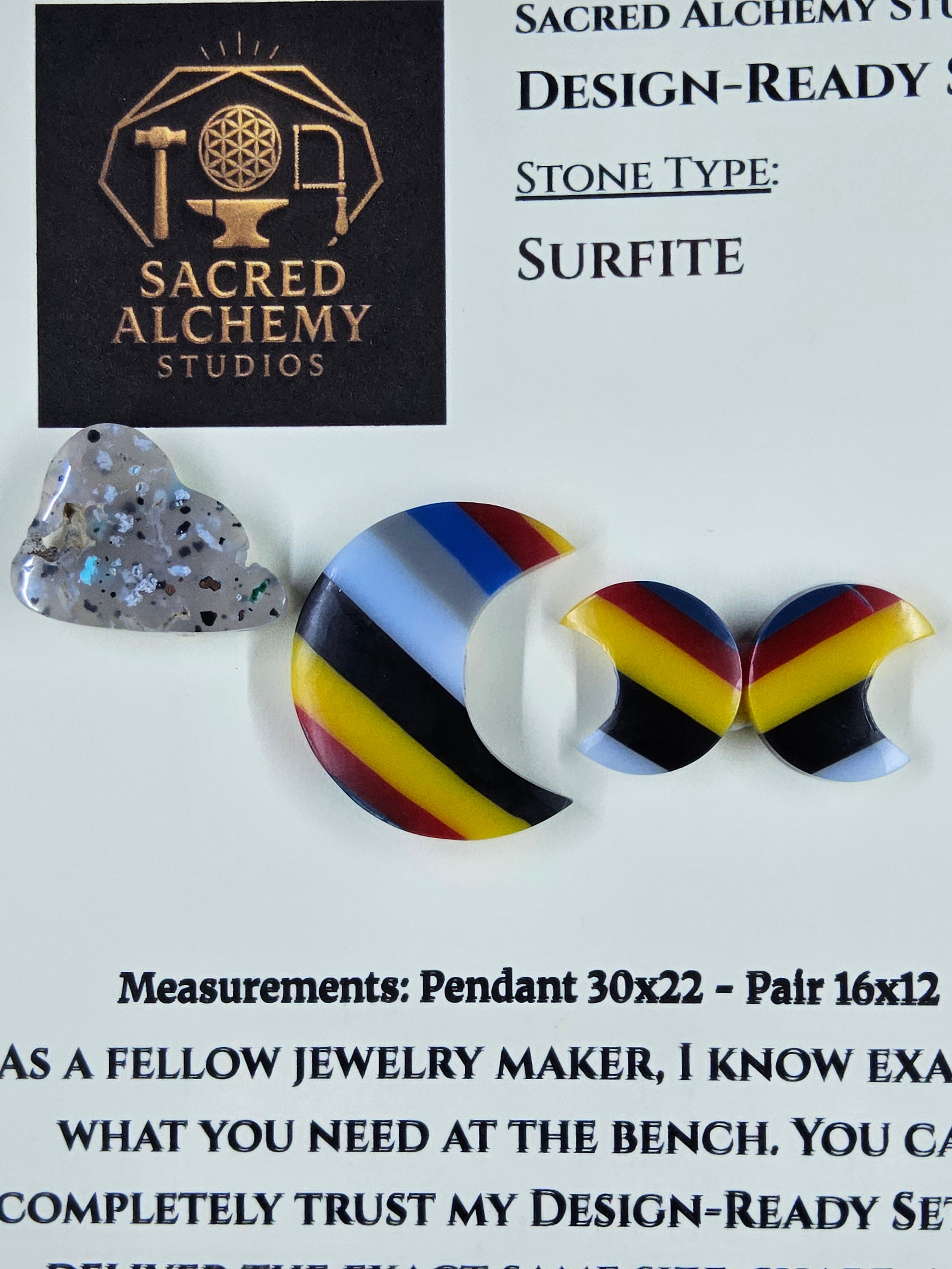 Crescent Moon - Surfite - Design-Ready Set by Sacred Alchemy Studios