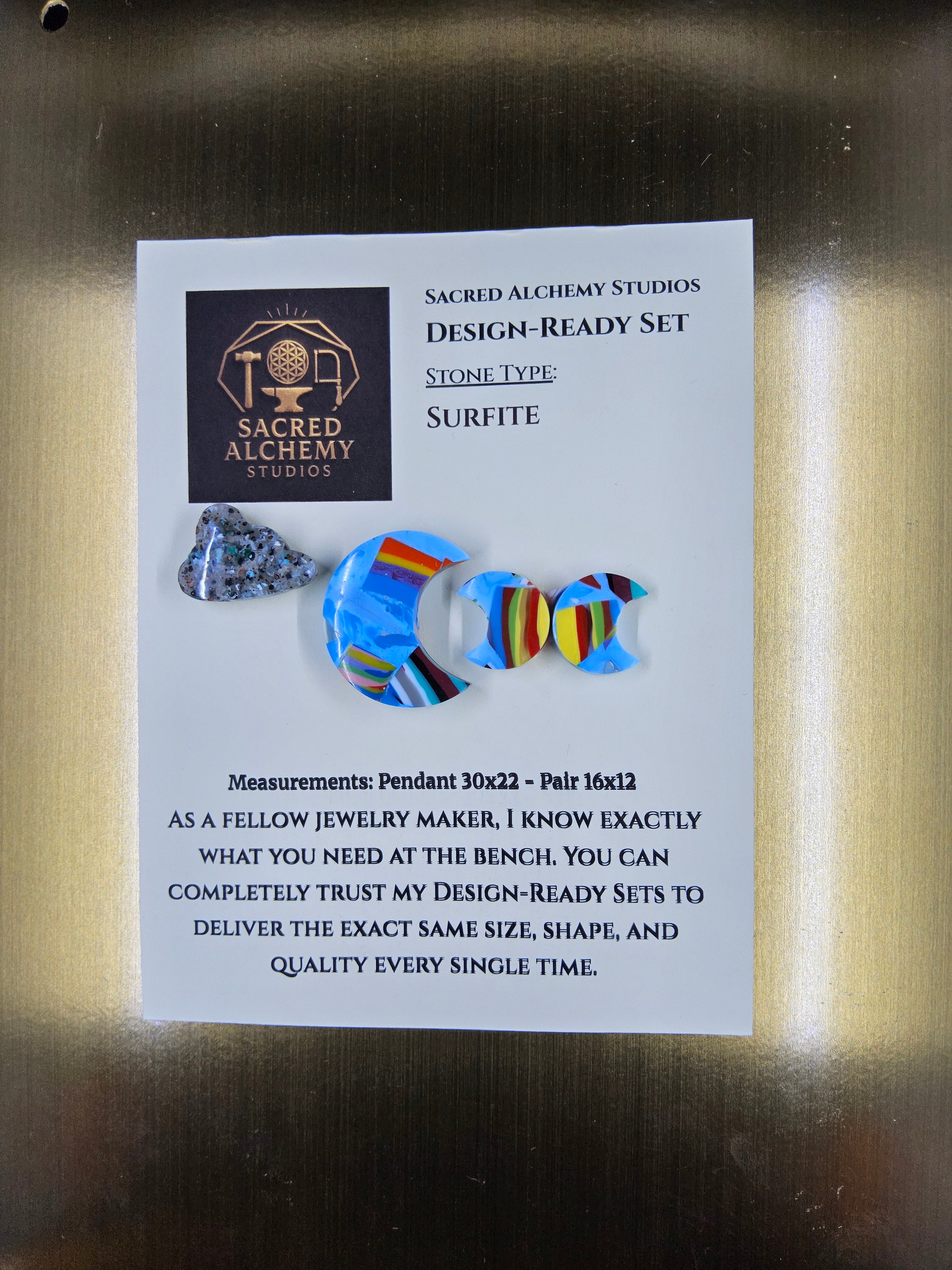 Crescent Moon - Surfite - Design-Ready Set by Sacred Alchemy Studios