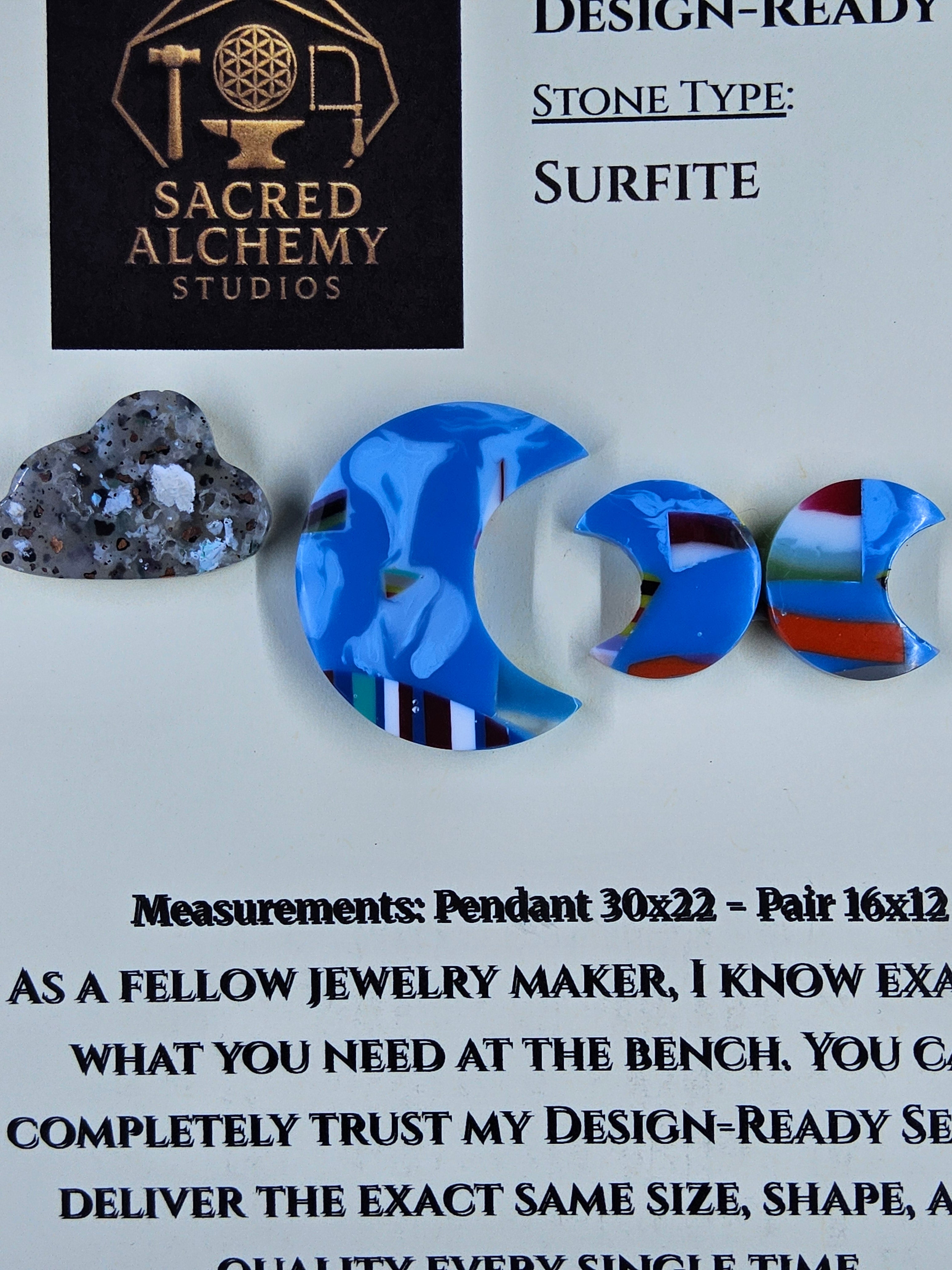 Crescent Moon - Surfite - Design-Ready Set by Sacred Alchemy Studios