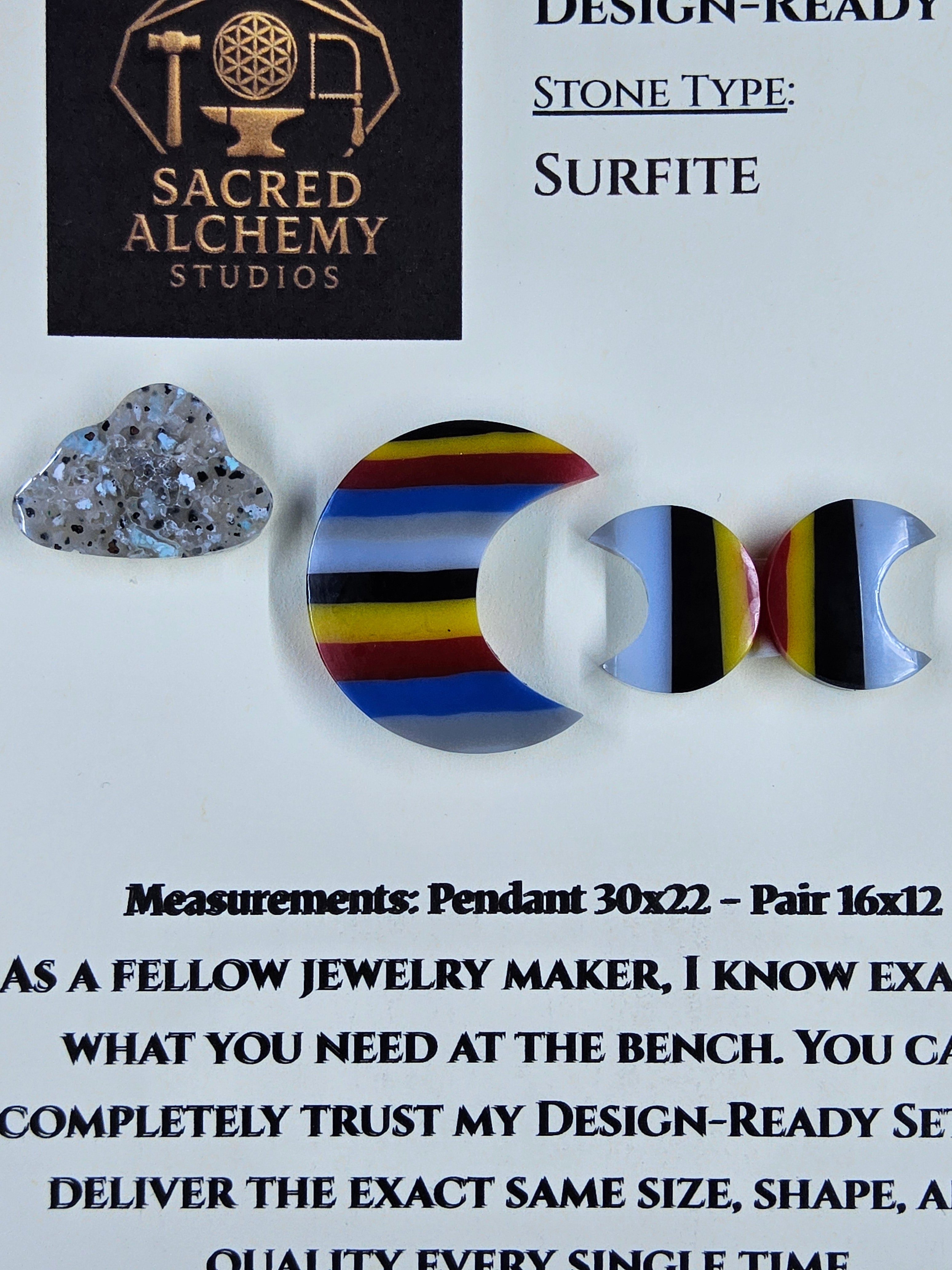 Crescent Moon - Surfite - Design-Ready Set by Sacred Alchemy Studios