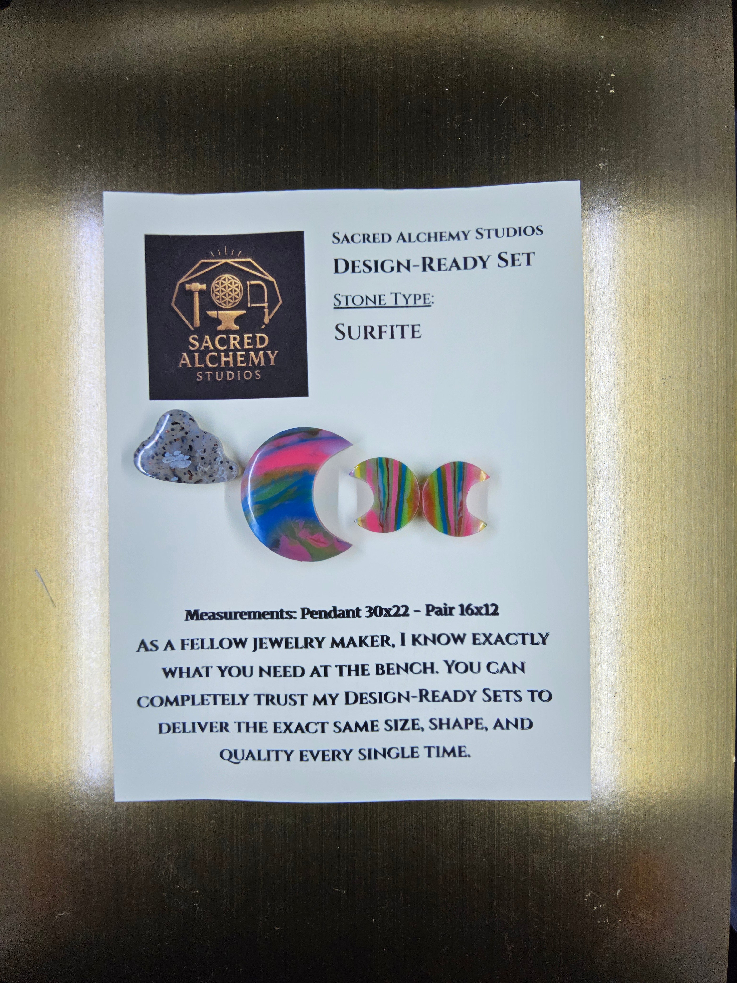 Crescent Moon - Surfite - Design-Ready Set by Sacred Alchemy Studios