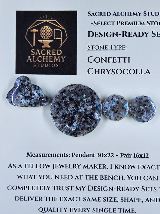 Circle Shape - Confetti Chrysocolla - Sacred Alchemy Select - Design-Ready Set. by Sacred Alchemy Studios