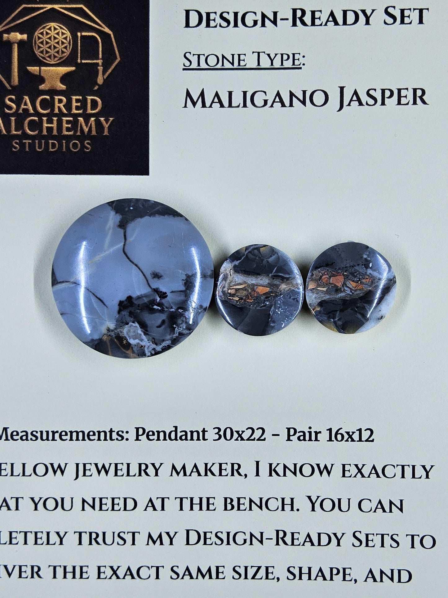 Circle Shape - Maligano Jasper - Design-Ready Set by Sacred Alchemy Studios