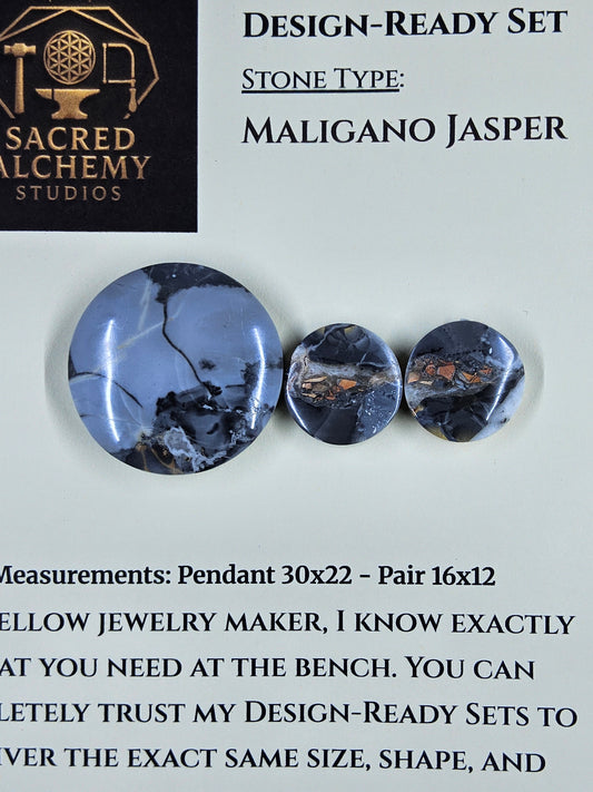 Circle Shape - Maligano Jasper - Design-Ready Set by Sacred Alchemy Studios