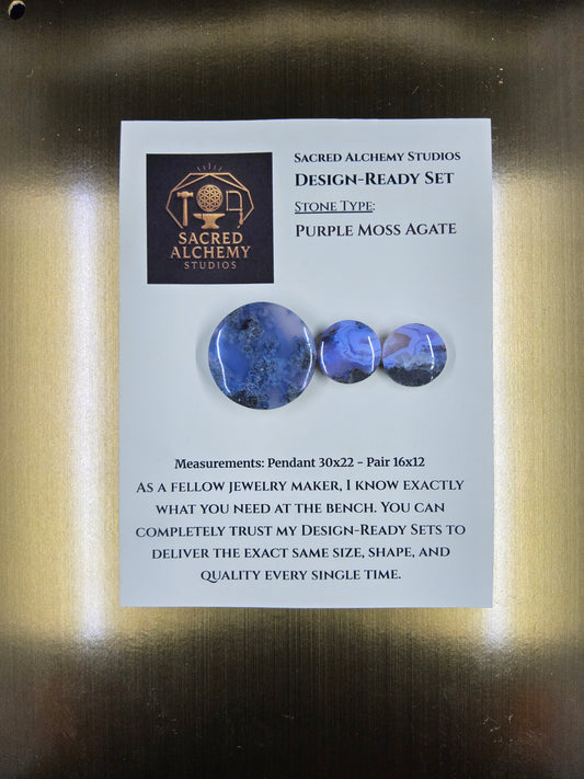 Circle Shape - Purple Moss Agate - Design-Ready Set by Sacred Alchemy Studios