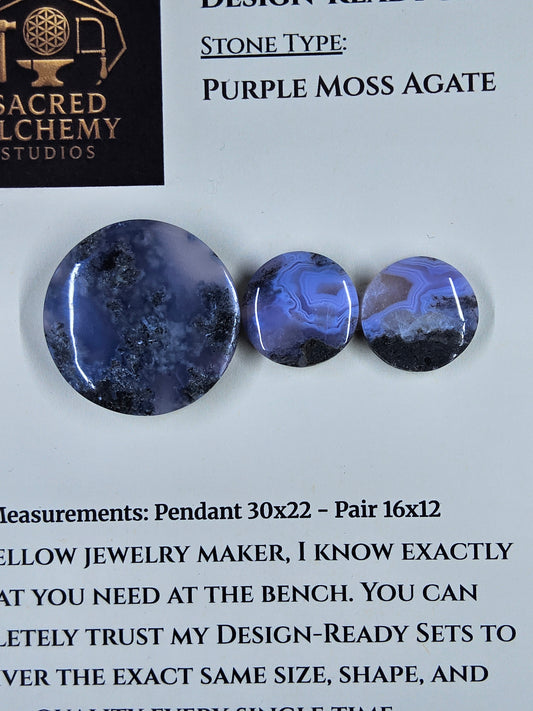 Circle Shape - Purple Moss Agate - Design-Ready Set by Sacred Alchemy Studios