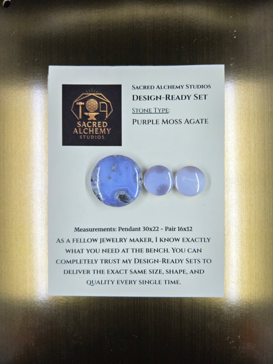 Circle Shape - Purple Moss Agate - Design-Ready Set by Sacred Alchemy Studios