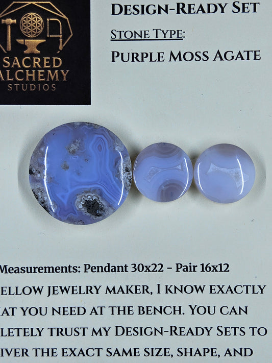 Circle Shape - Purple Moss Agate - Design-Ready Set by Sacred Alchemy Studios
