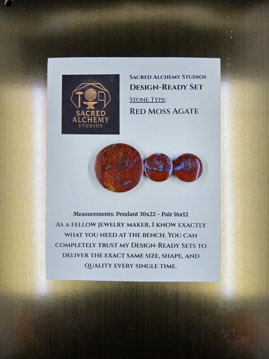 Circle Shape - Red Moss Agate - Design-Ready Sets by Sacred Alchemy Studios