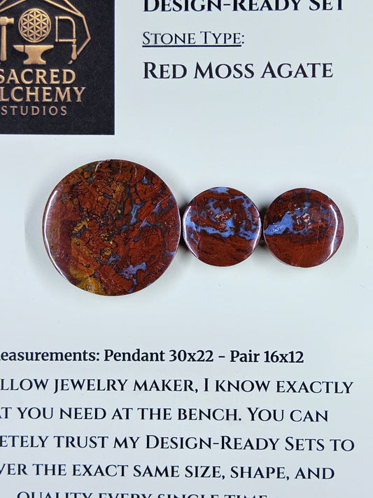 Circle Shape - Red Moss Agate - Design-Ready Sets by Sacred Alchemy Studios