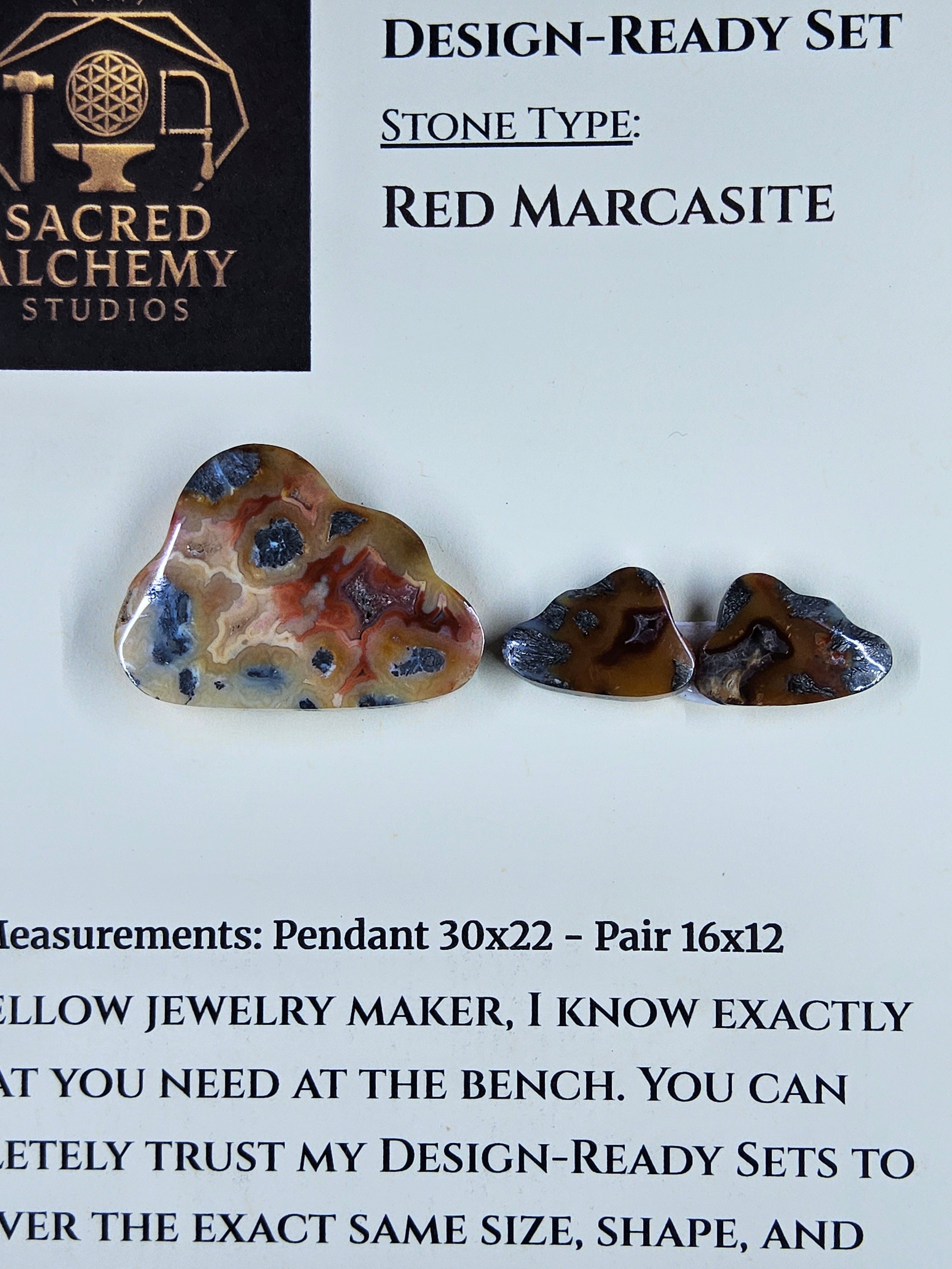 Cloud Shape - Red Marcasite - Design-Ready Sets by Sacred Alchemy Studios