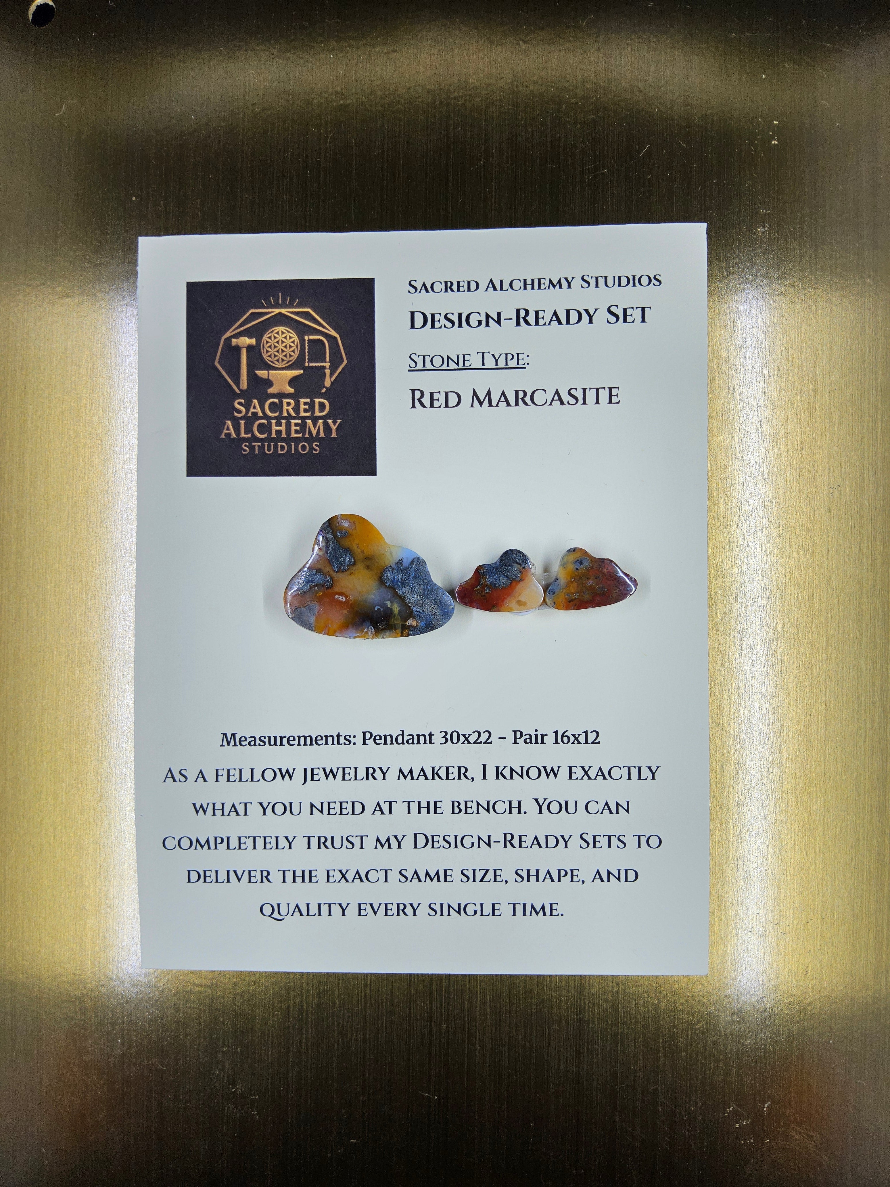 Cloud Shape - Red Marcasite - Design-Ready Sets by Sacred Alchemy Studios