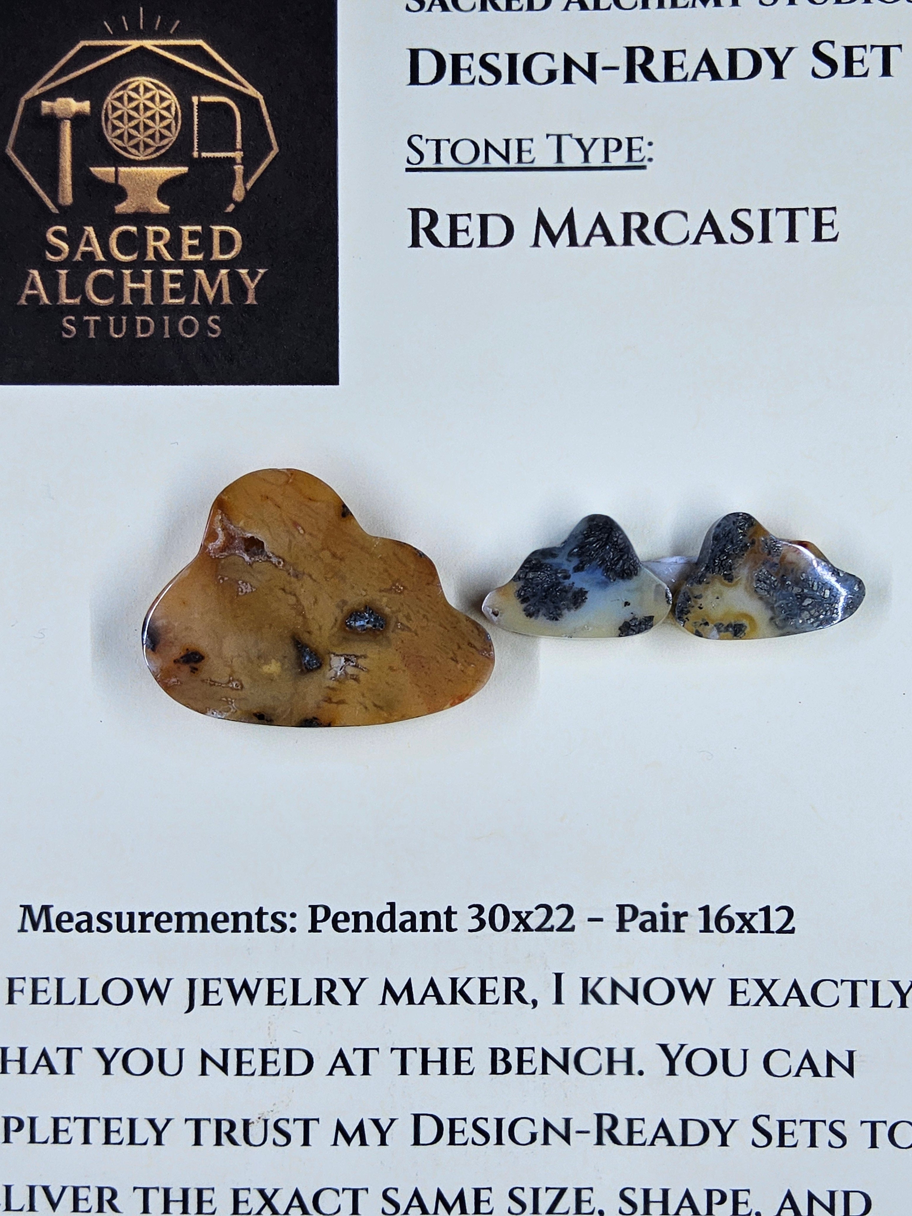 Cloud Shape - Red Marcasite - Design-Ready Sets by Sacred Alchemy Studios