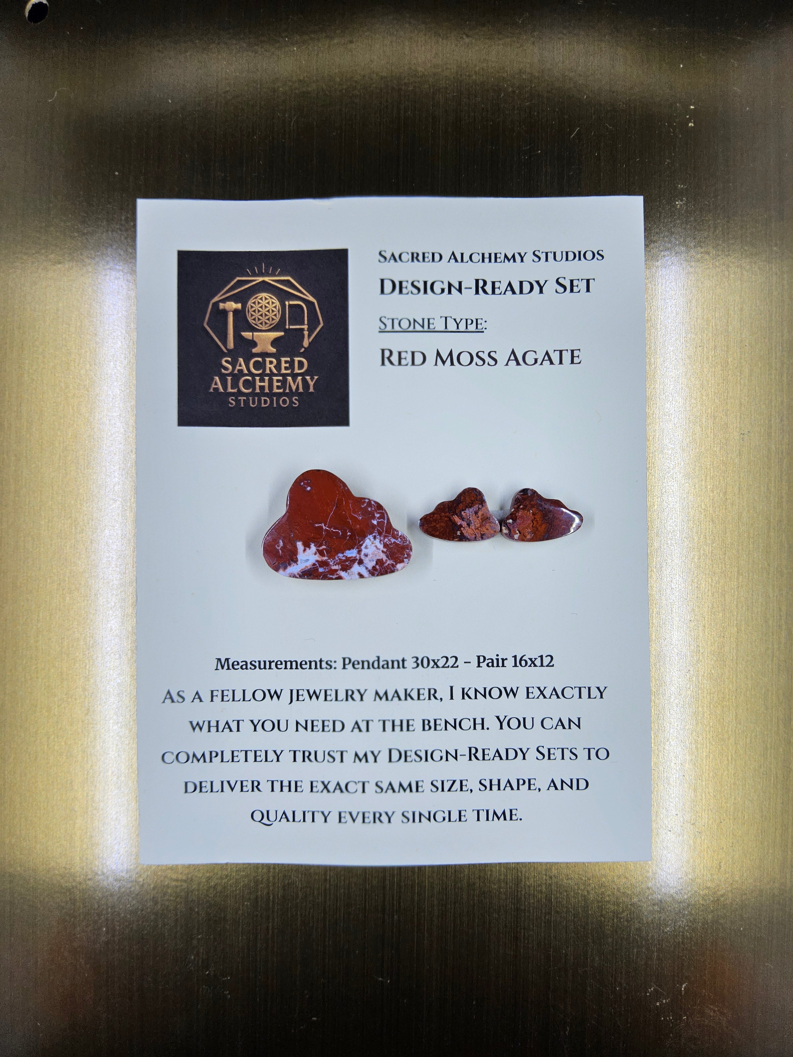 Cloud Shape - Red Moss Agate - Design-Ready Sets by Sacred Alchemy Studios