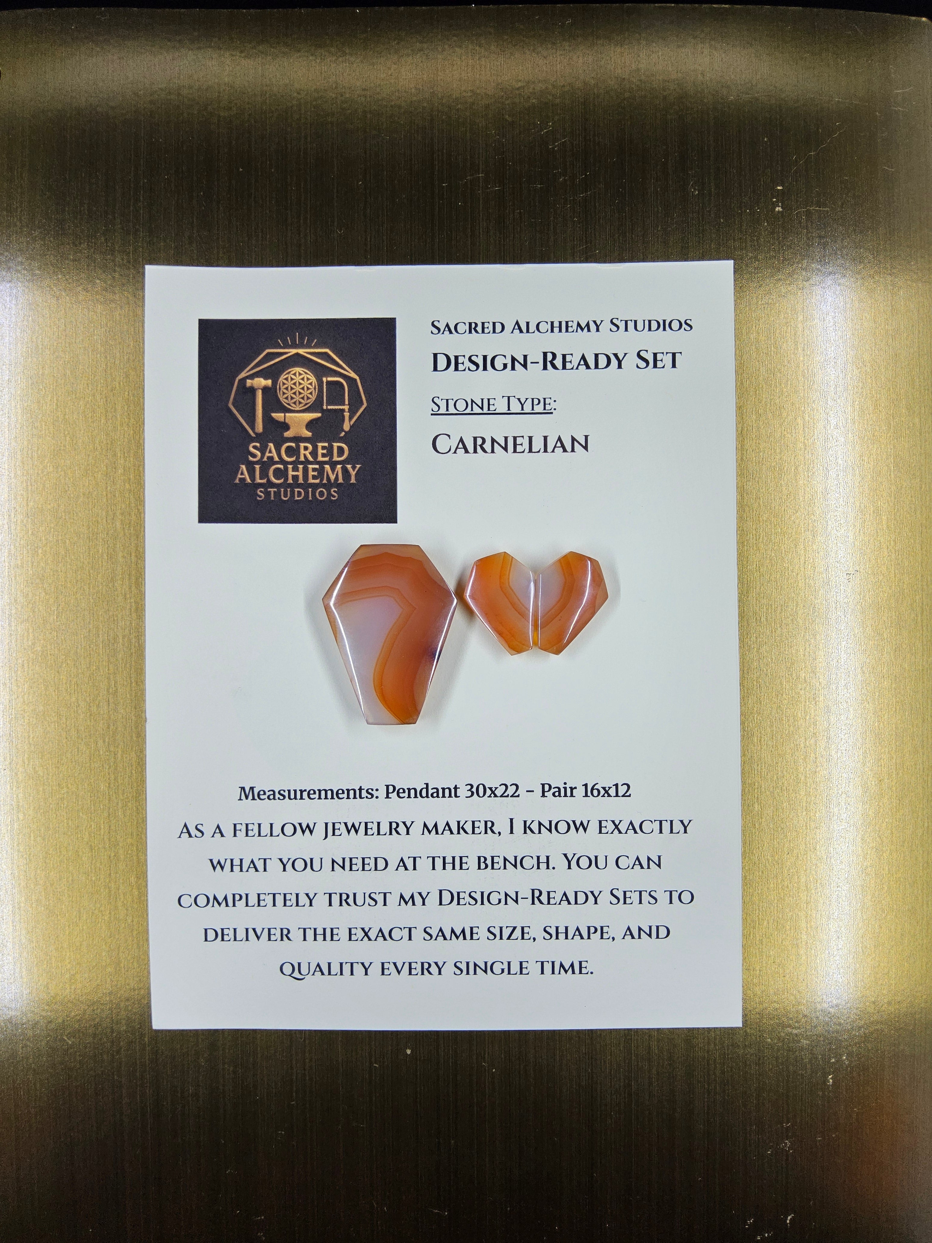 Coffin Shape - Carnelian - Design-Ready Sets by Sacred Alchemy Studios