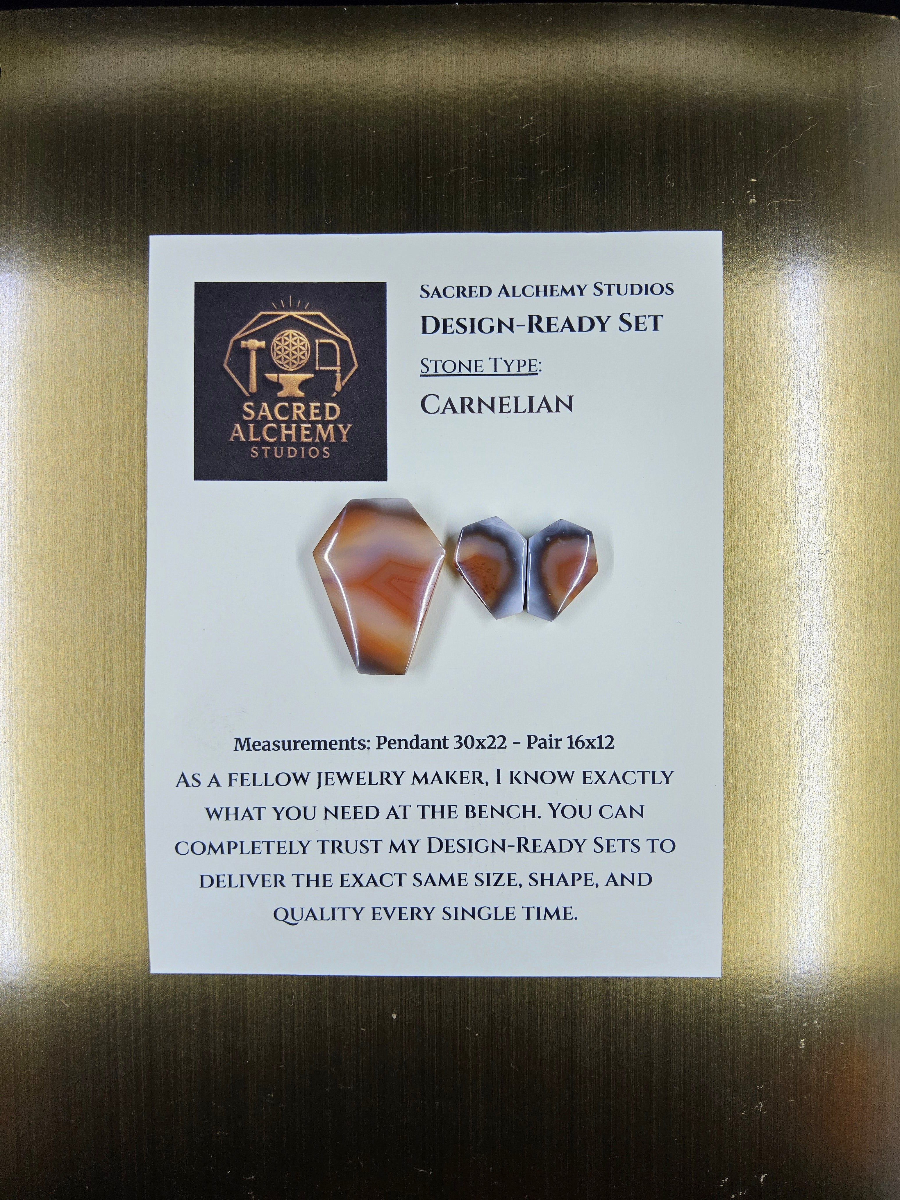 Coffin Shape - Carnelian - Design-Ready Sets by Sacred Alchemy Studios