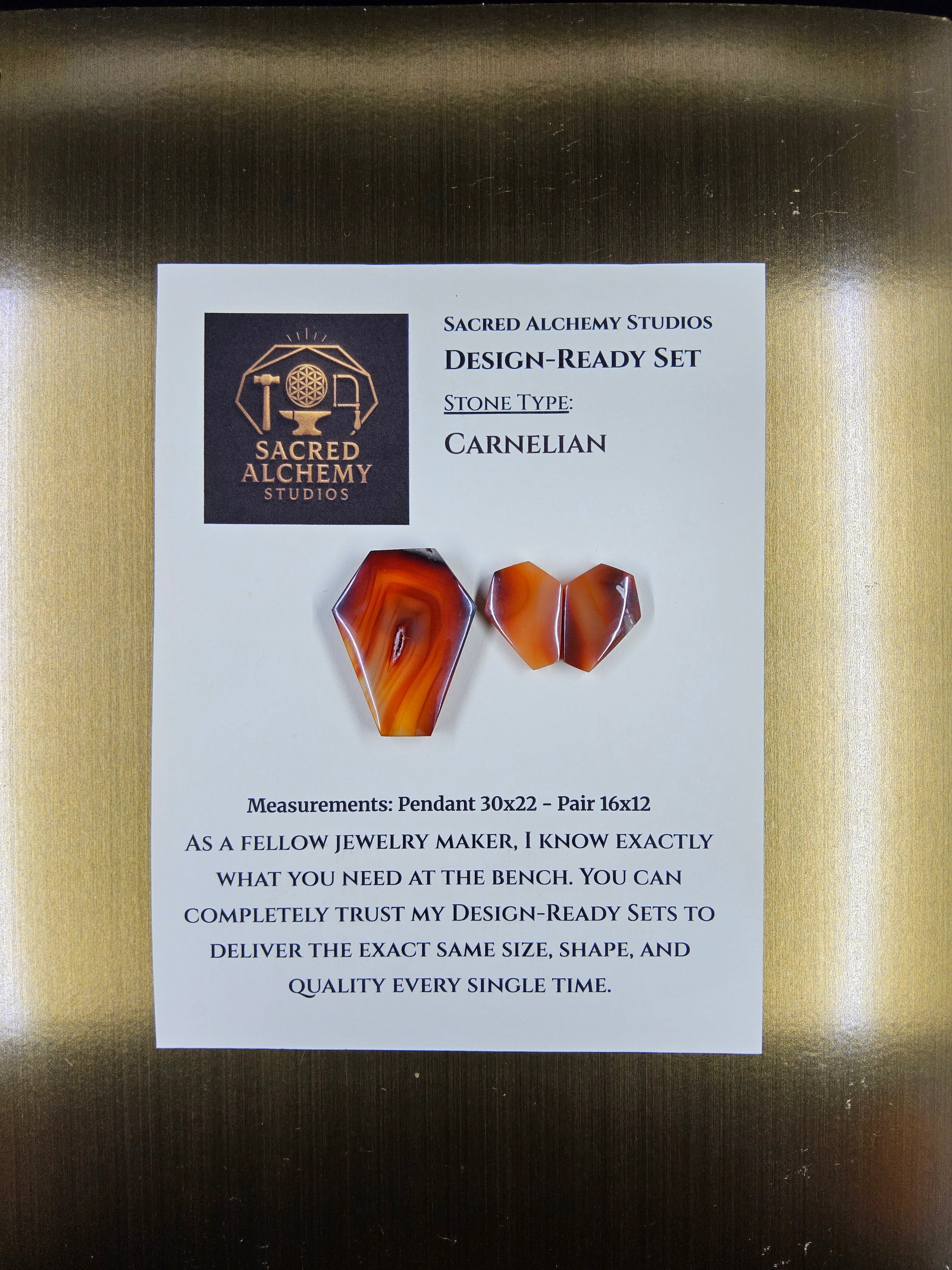 Coffin Shape - Carnelian - Design-Ready Sets by Sacred Alchemy Studios