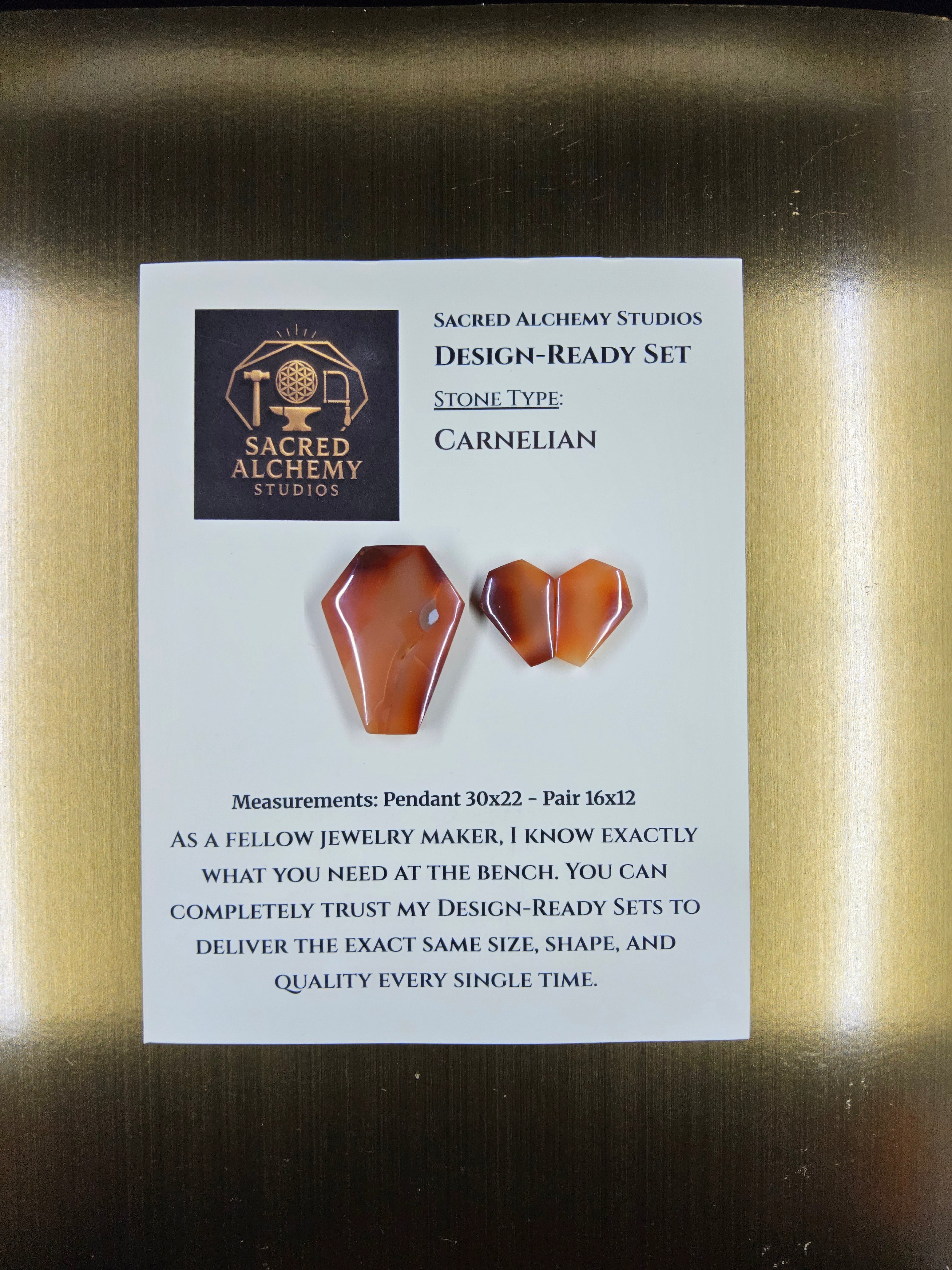 Coffin Shape - Carnelian - Design-Ready Sets by Sacred Alchemy Studios
