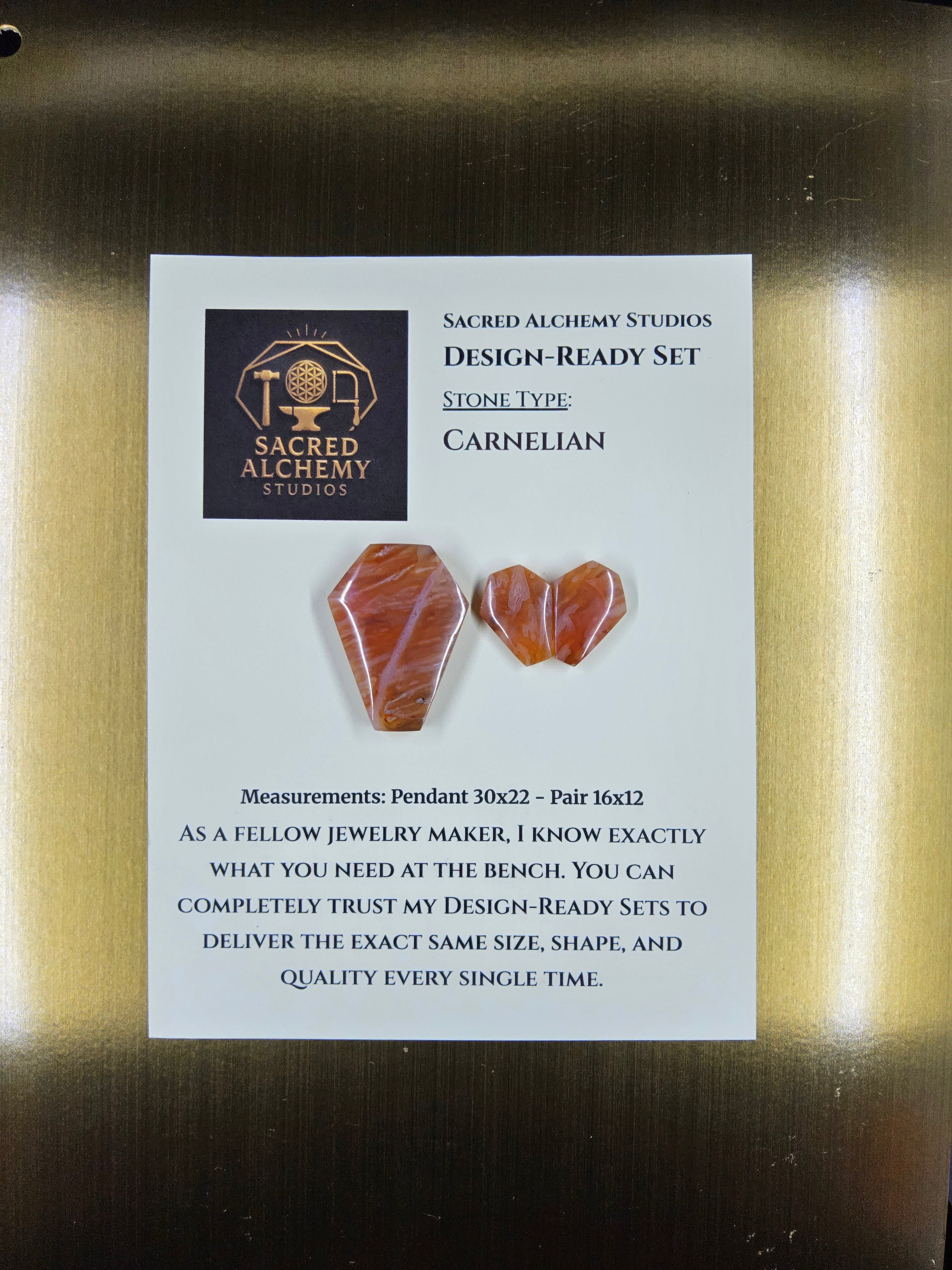 Coffin Shape - Carnelian - Design-Ready Sets by Sacred Alchemy Studios