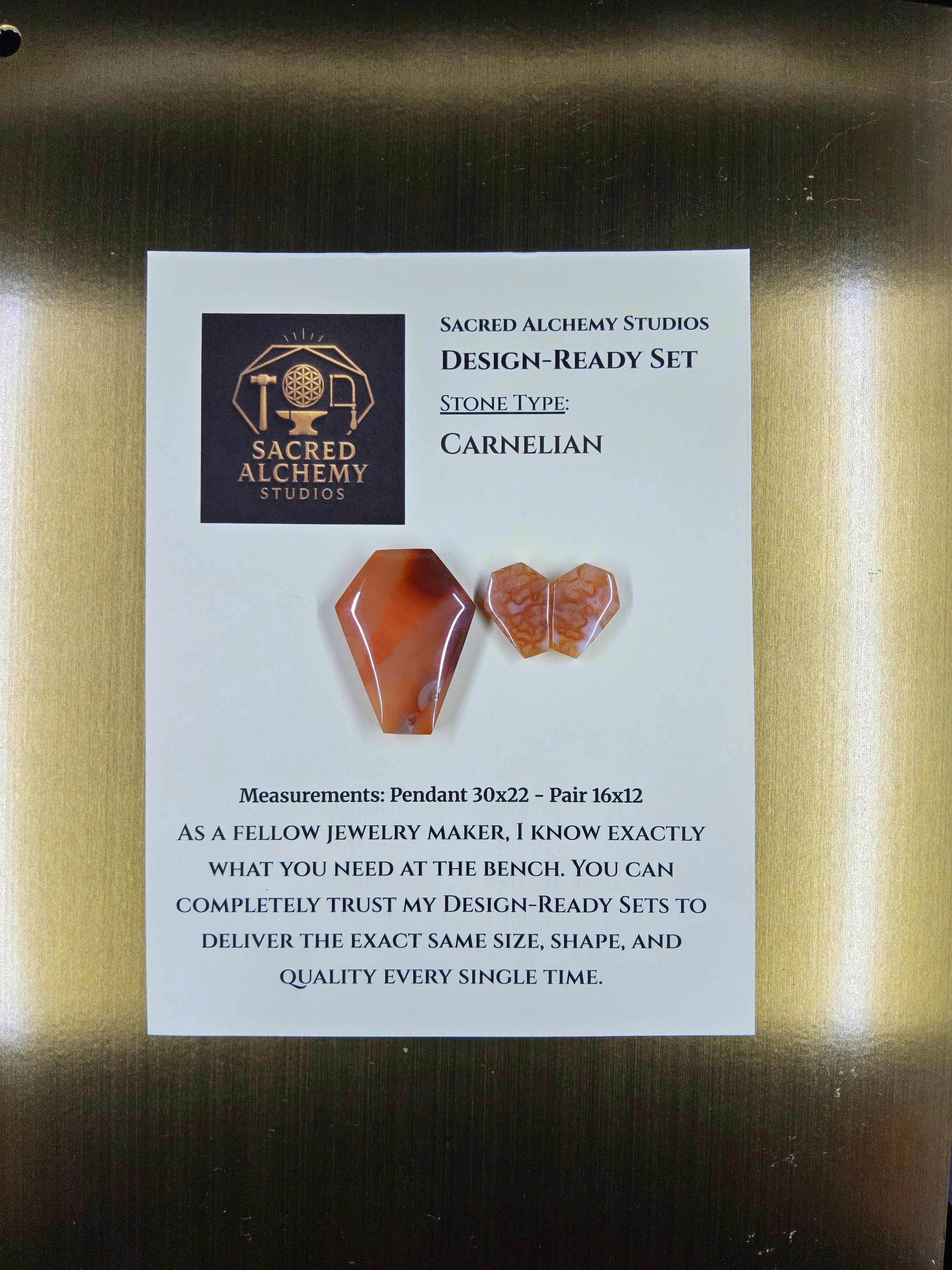 Coffin Shape - Carnelian - Design-Ready Sets by Sacred Alchemy Studios