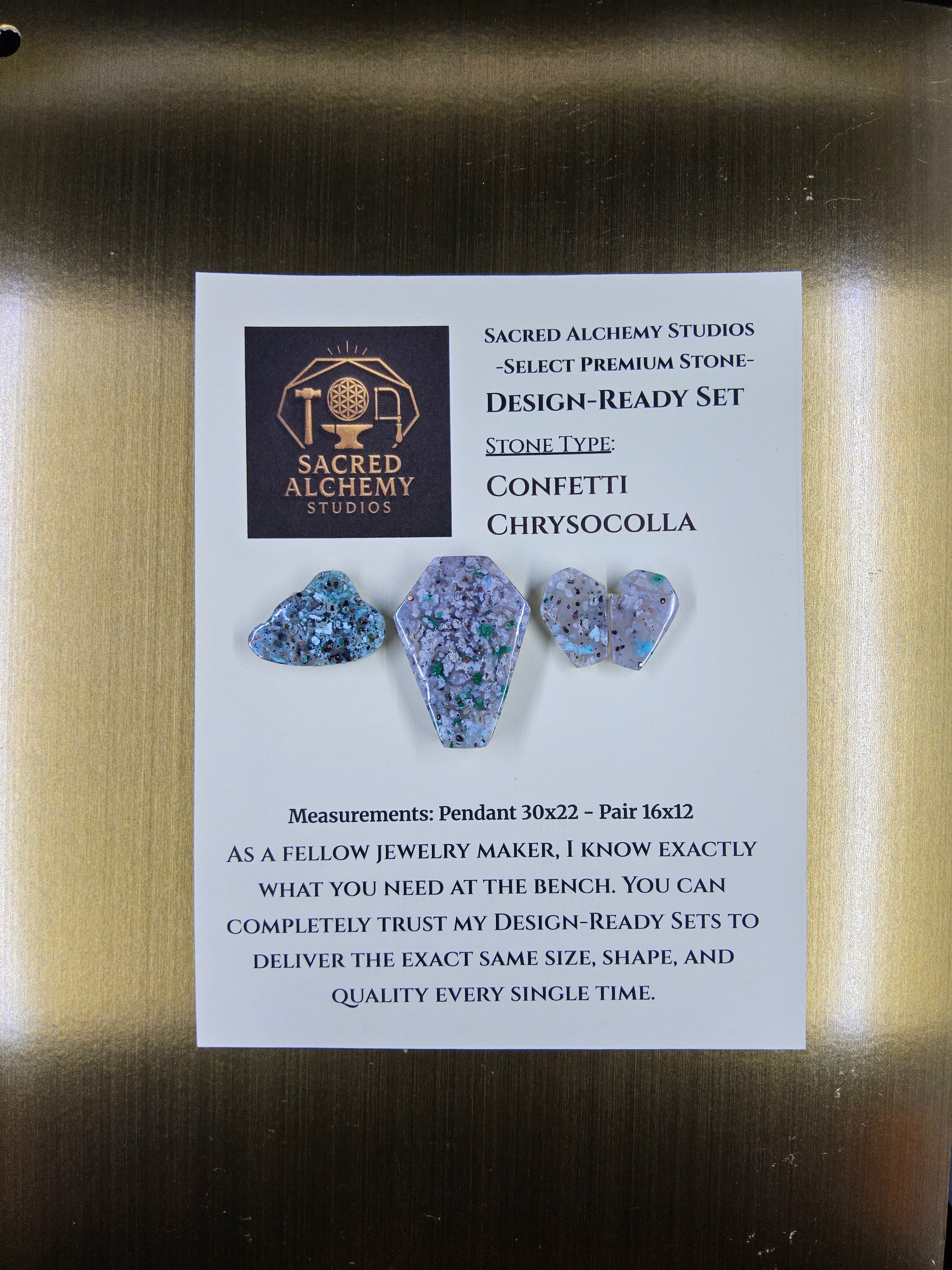 Coffin Shape - Confetti Chrysocolla - Sacred Alchemy Select - Design-Ready Set by Sacred Alchemy Studios