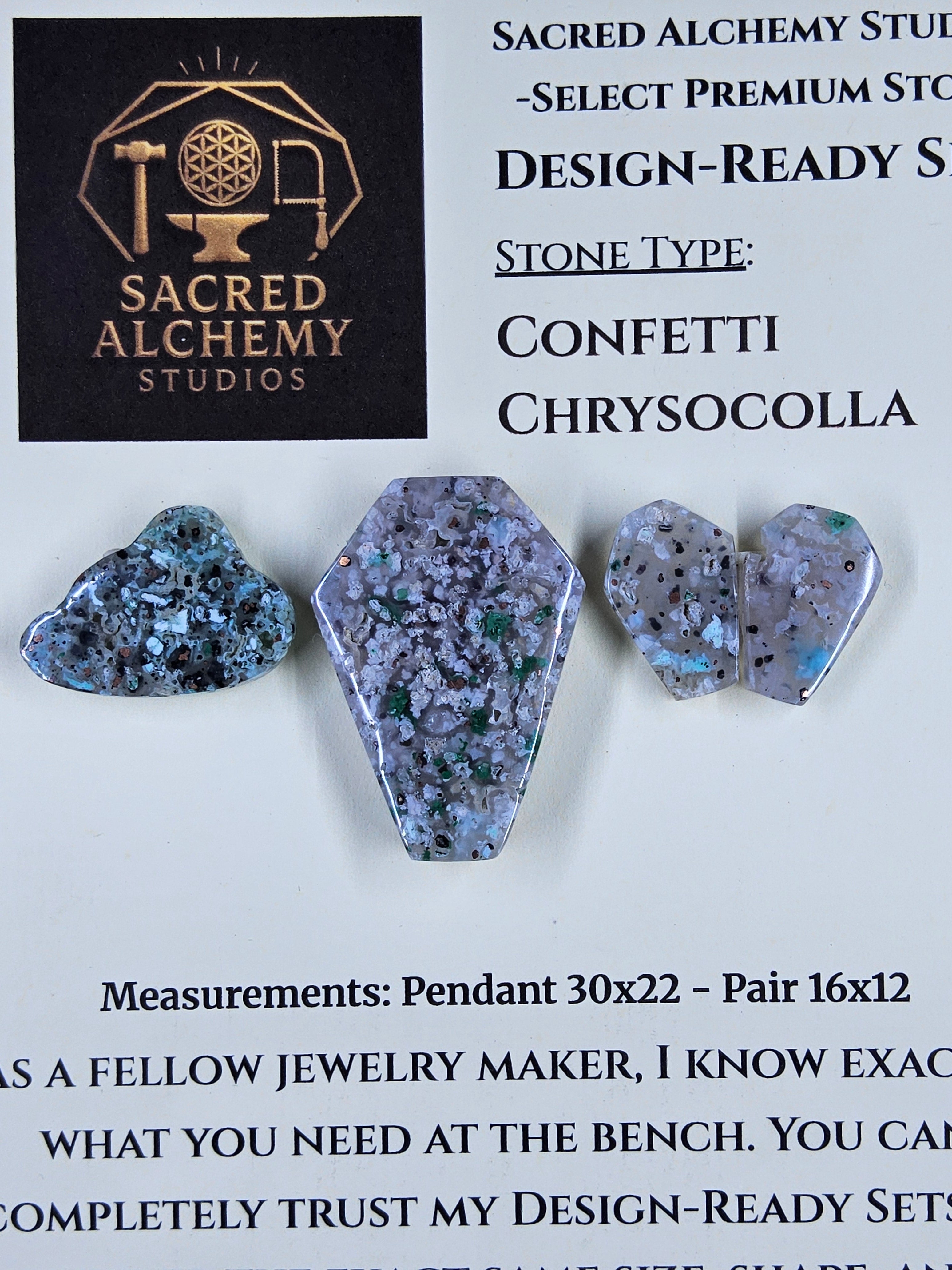 Coffin Shape - Confetti Chrysocolla - Sacred Alchemy Select - Design-Ready Set by Sacred Alchemy Studios