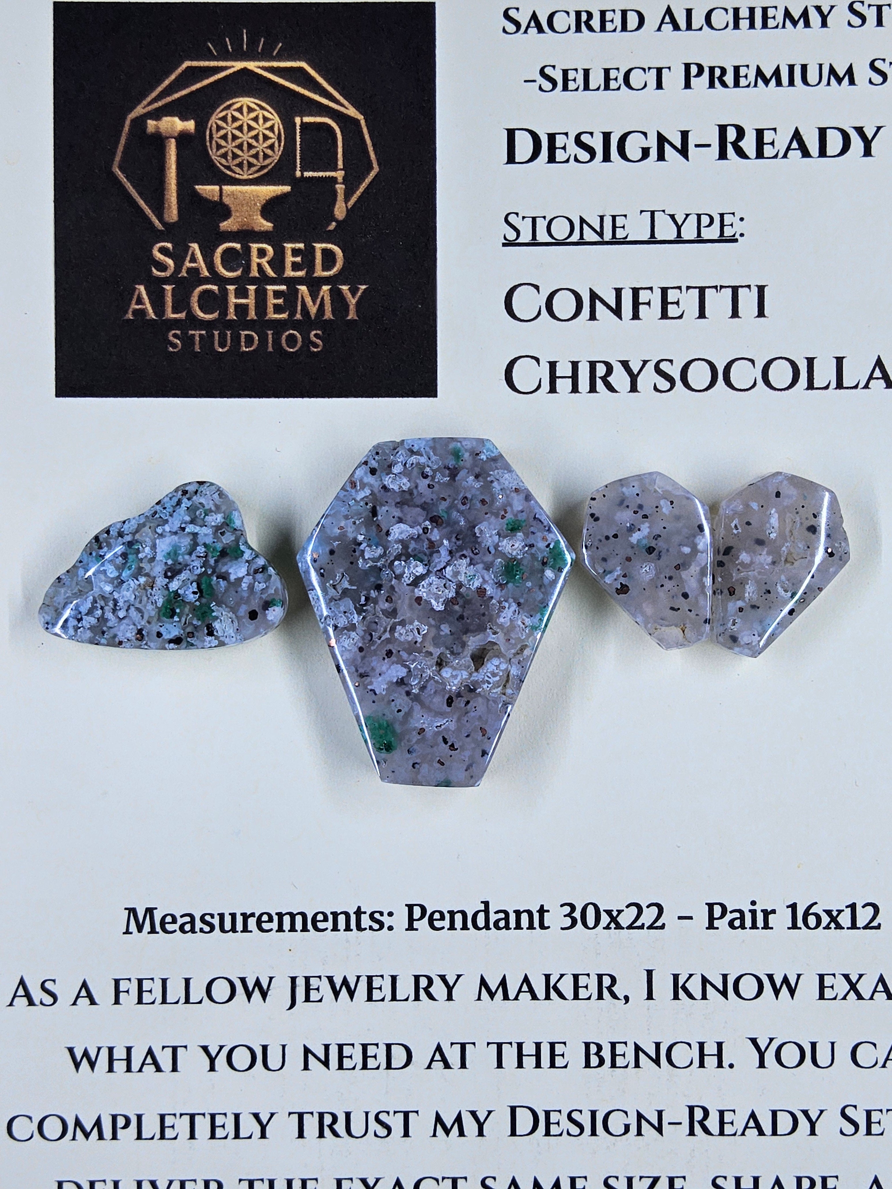 Coffin Shape - Confetti Chrysocolla - Sacred Alchemy Select - Design-Ready Set by Sacred Alchemy Studios
