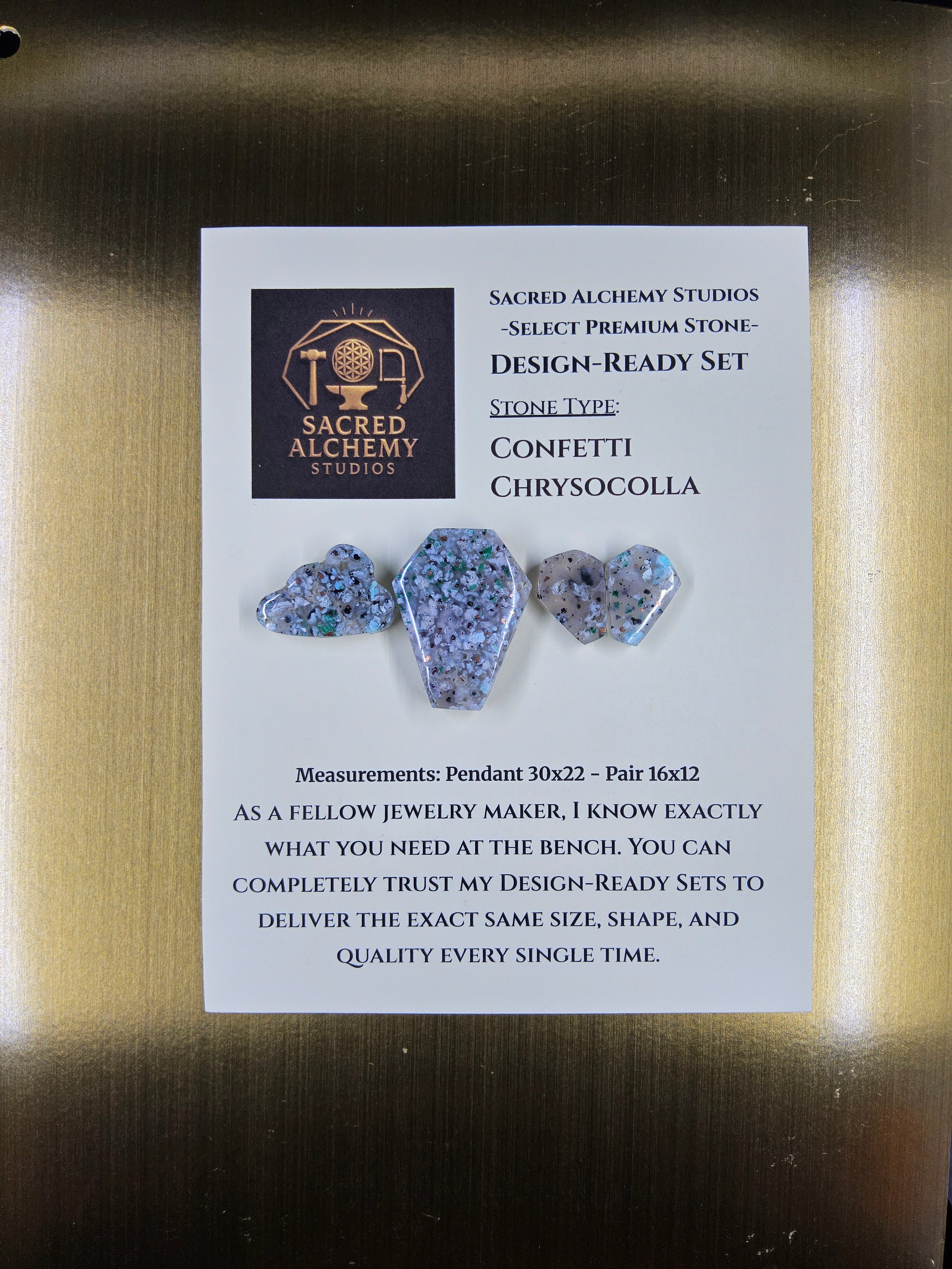 Coffin Shape - Confetti Chrysocolla - Sacred Alchemy Select - Design-Ready Set by Sacred Alchemy Studios