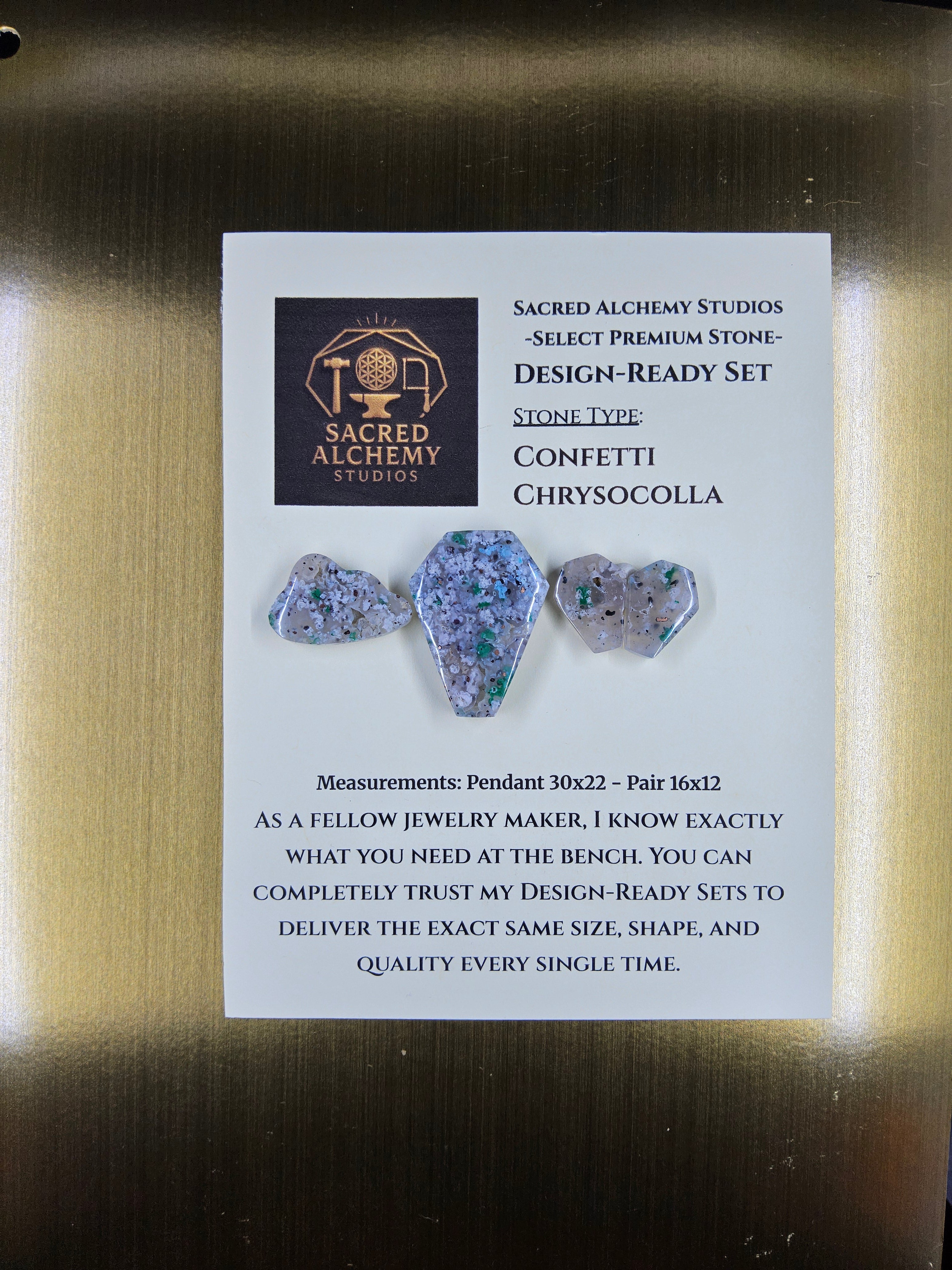 Coffin Shape - Confetti Chrysocolla - Sacred Alchemy Select - Design-Ready Set by Sacred Alchemy Studios