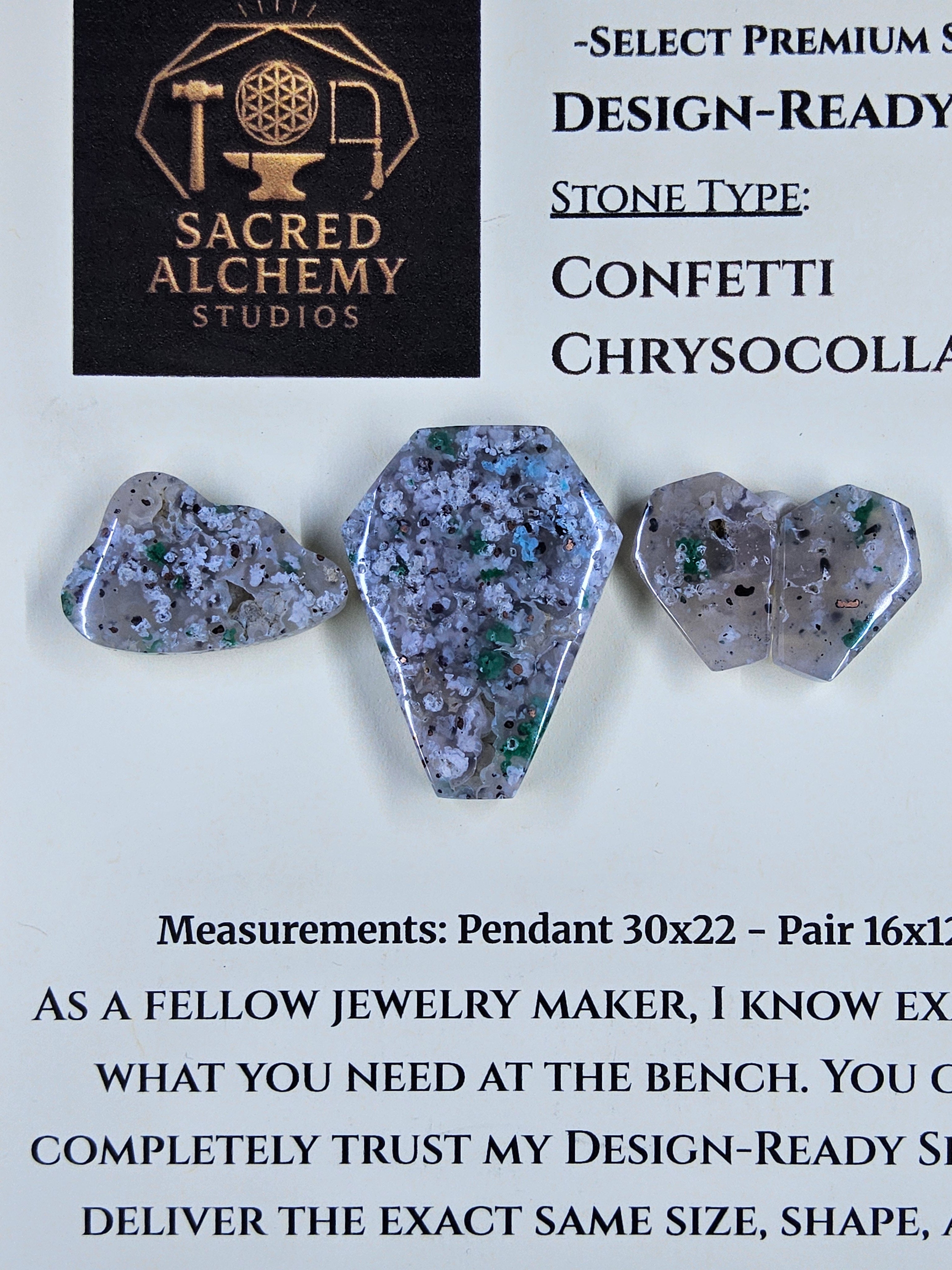 Coffin Shape - Confetti Chrysocolla - Sacred Alchemy Select - Design-Ready Set by Sacred Alchemy Studios