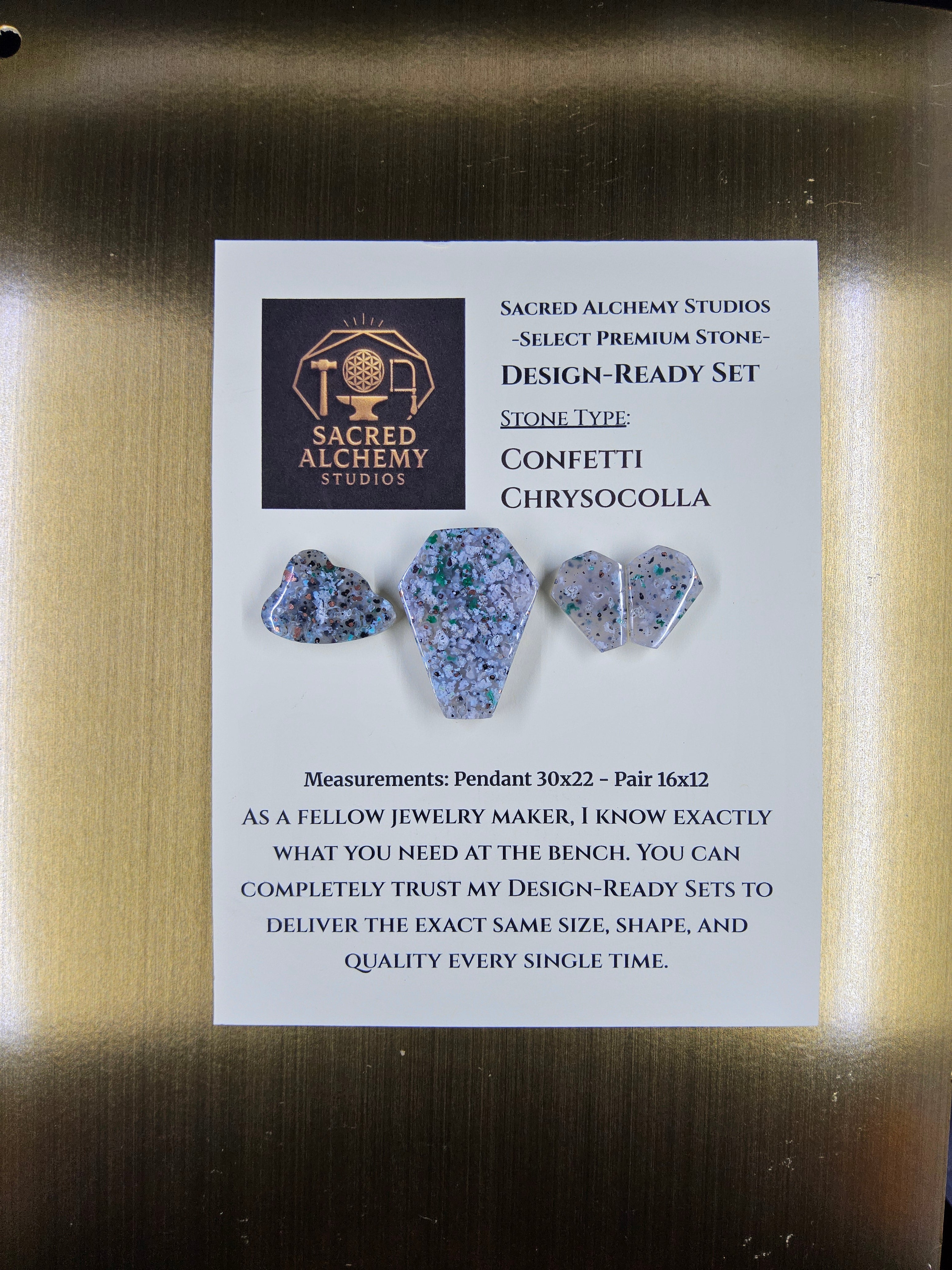 Coffin Shape - Confetti Chrysocolla - Sacred Alchemy Select - Design-Ready Set by Sacred Alchemy Studios