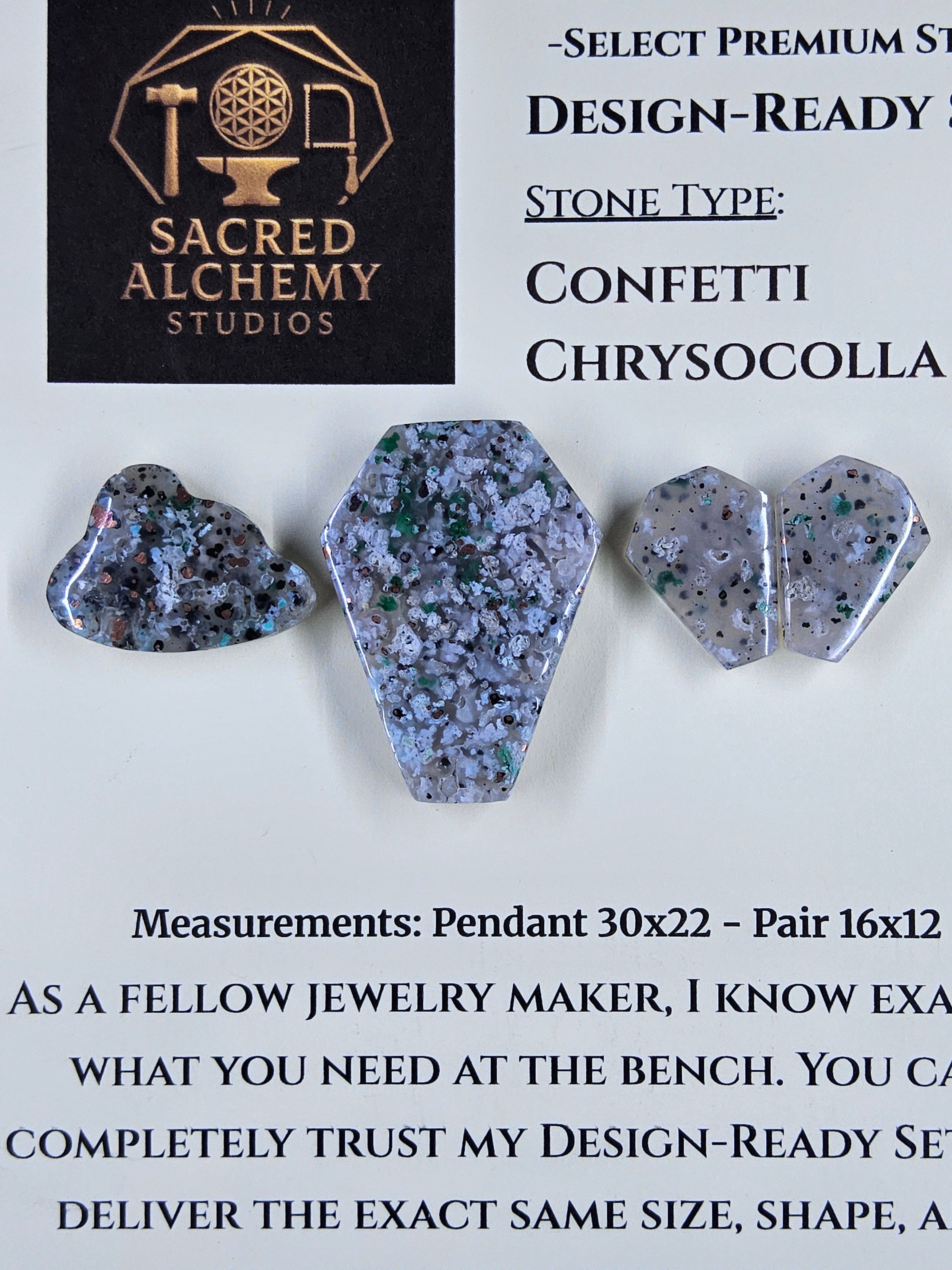 Coffin Shape - Confetti Chrysocolla - Sacred Alchemy Select - Design-Ready Set by Sacred Alchemy Studios