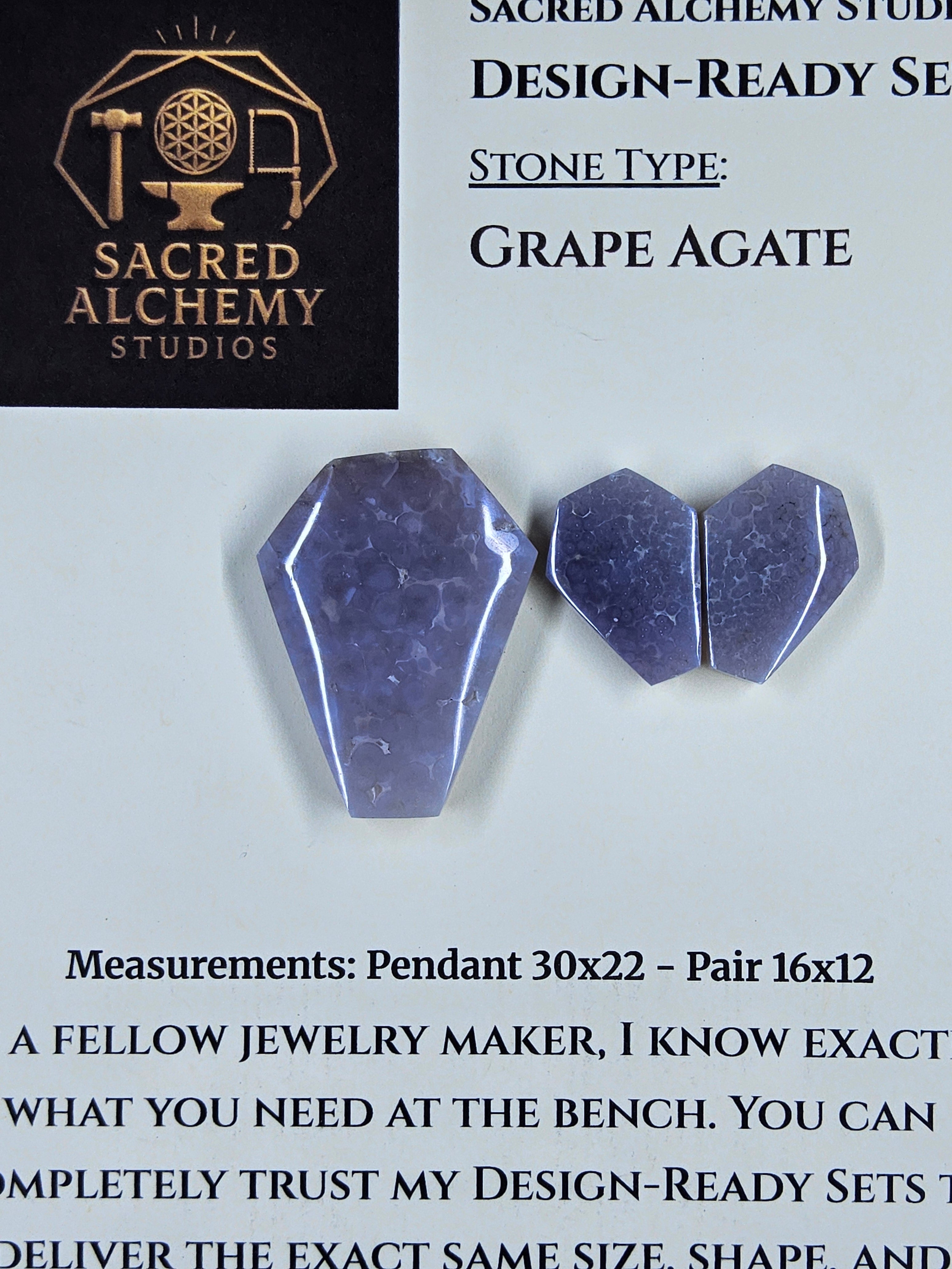 Coffin Shape - Grape Agate - Design-Ready by Sacred Alchemy Studios