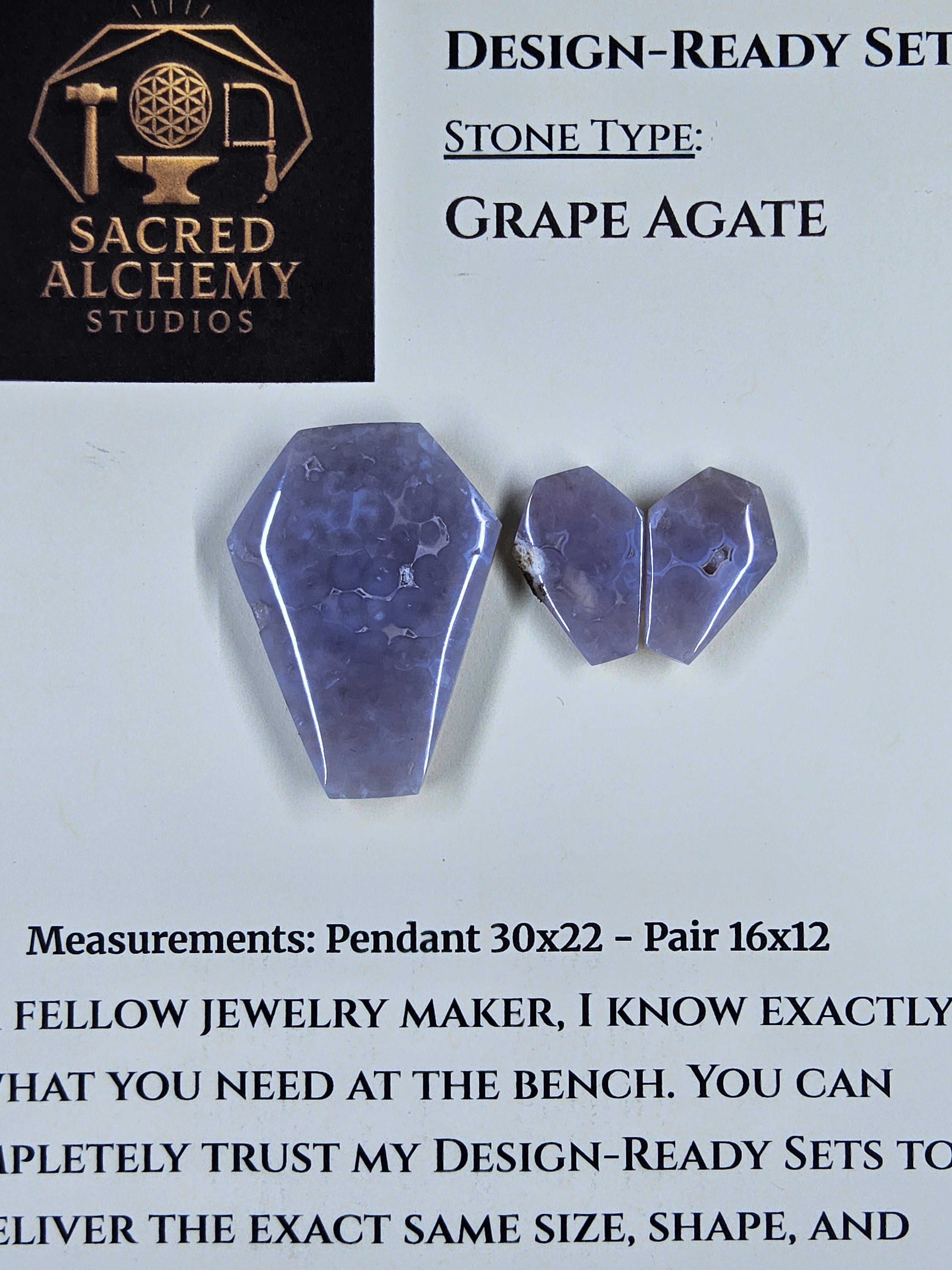 Coffin Shape - Grape Agate - Design-Ready by Sacred Alchemy Studios