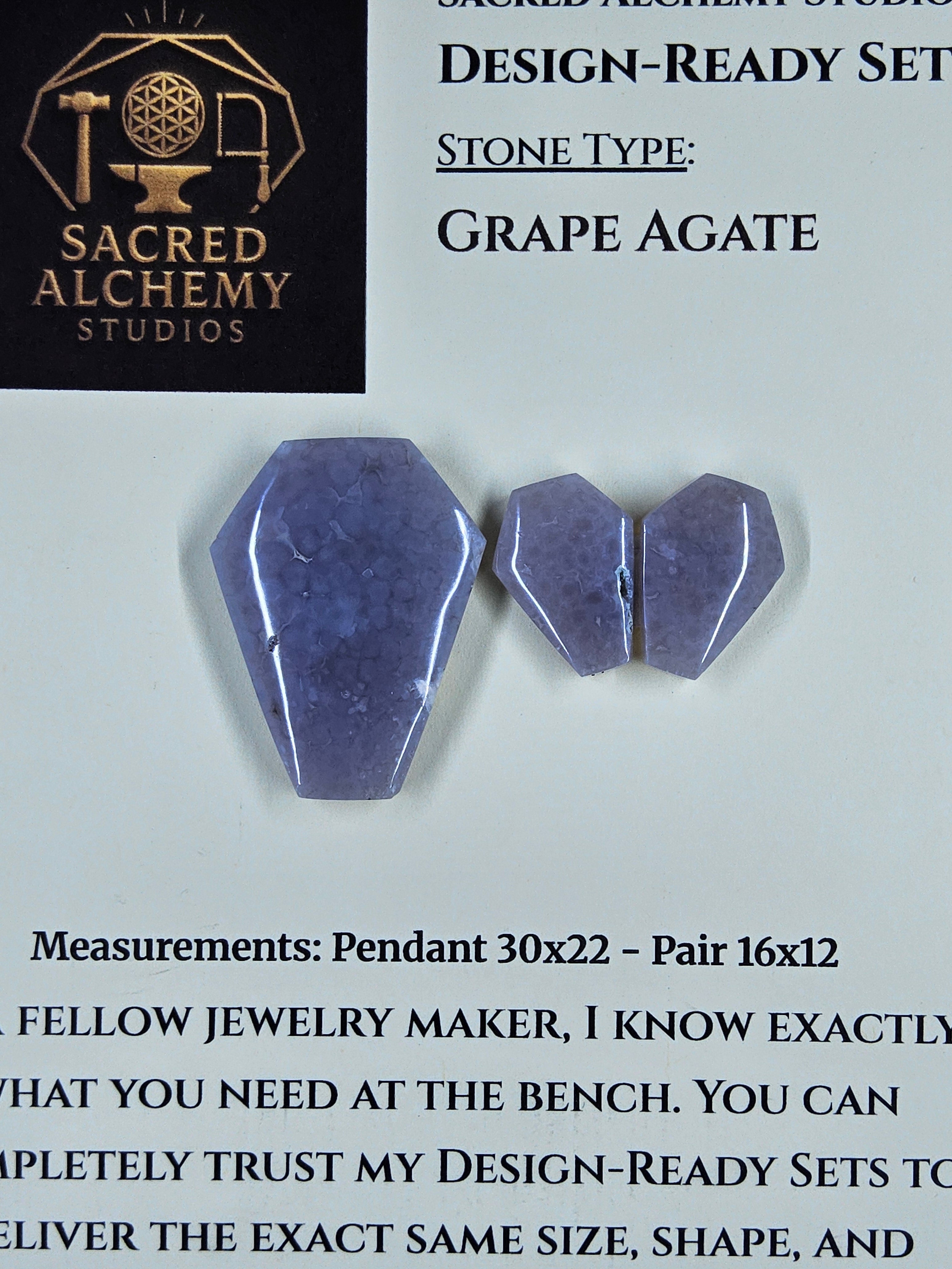 Coffin Shape - Grape Agate - Design-Ready by Sacred Alchemy Studios