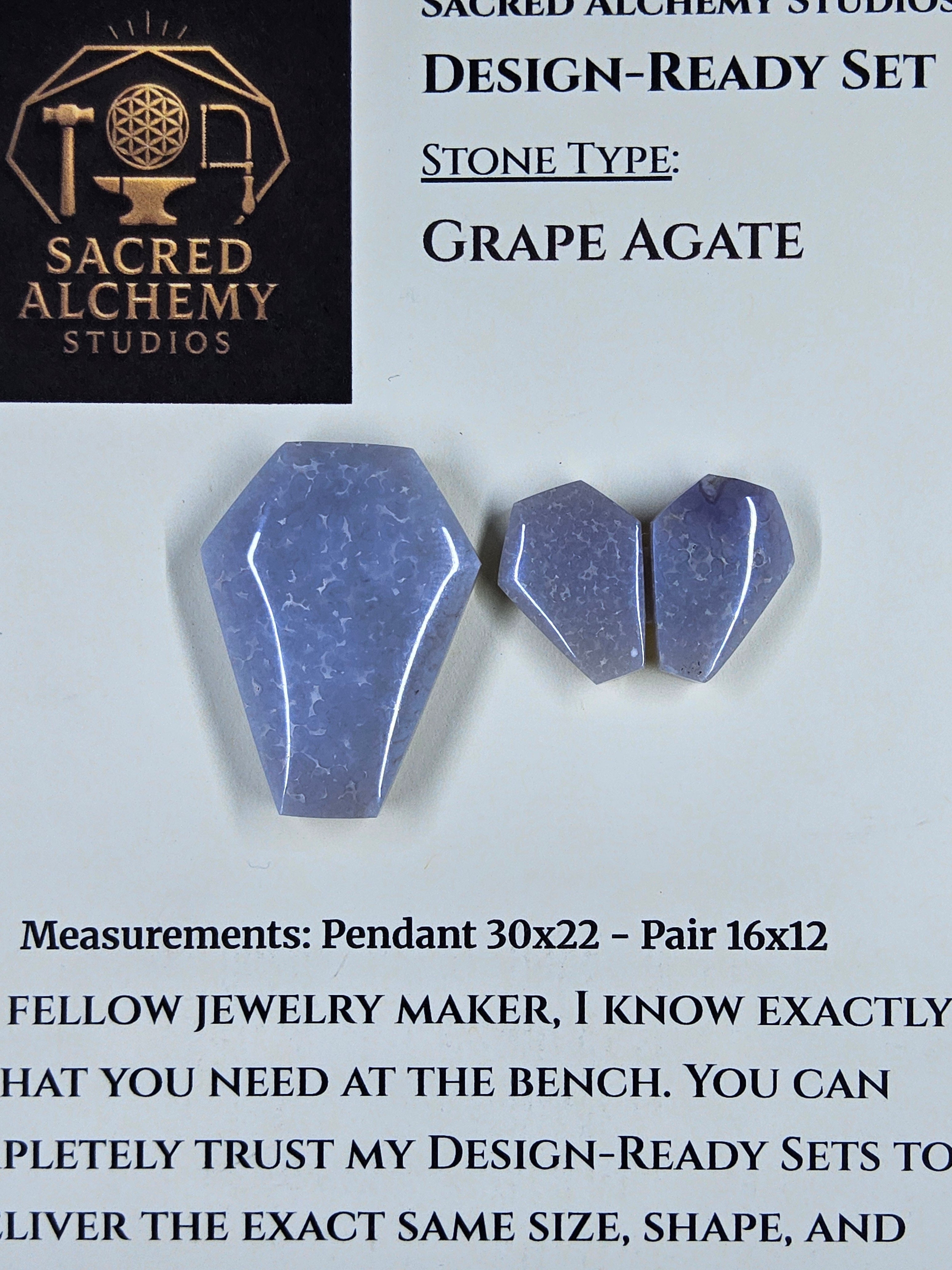 Coffin Shape - Grape Agate - Design-Ready by Sacred Alchemy Studios