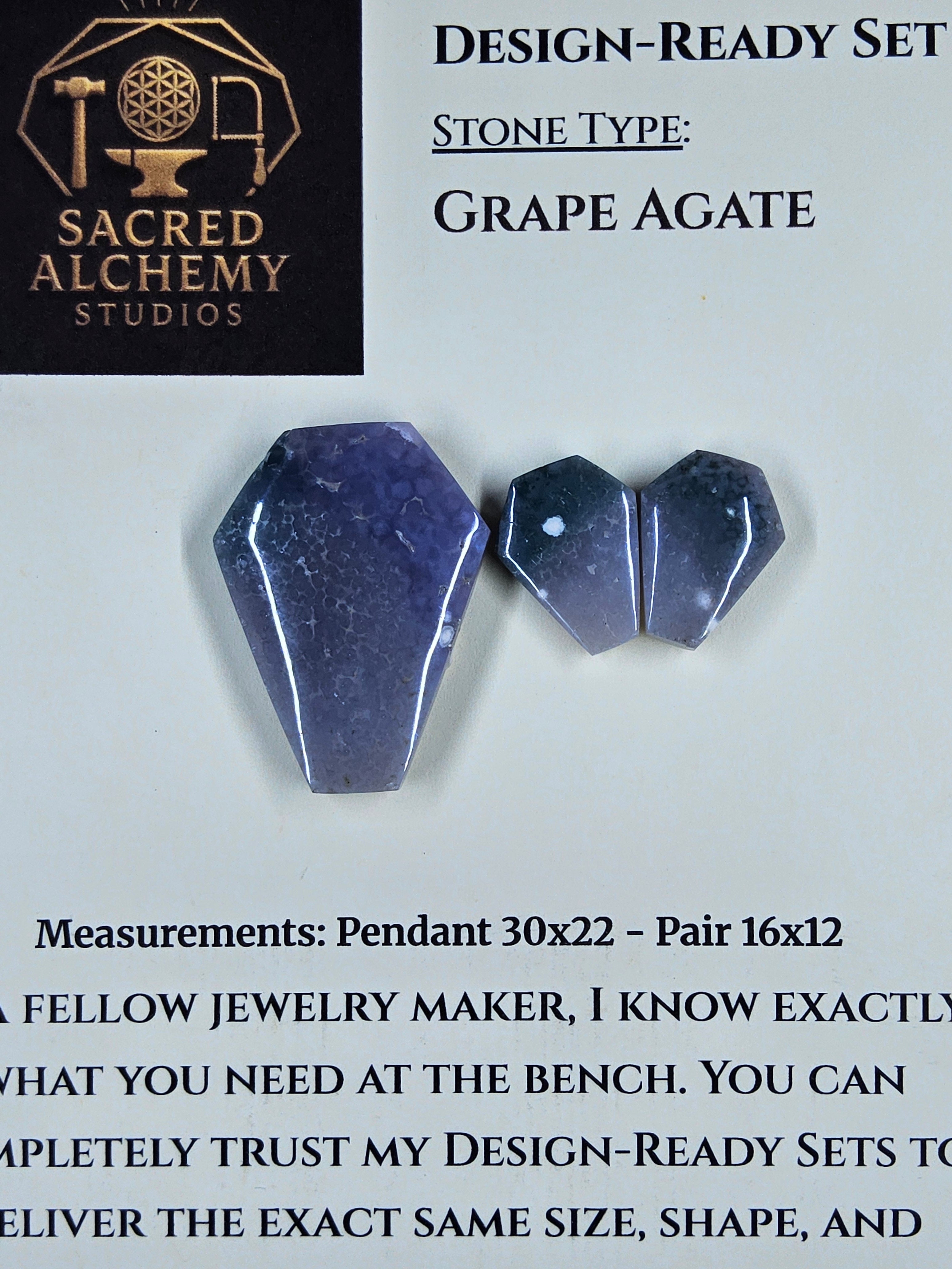 Coffin Shape - Grape Agate - Design-Ready by Sacred Alchemy Studios