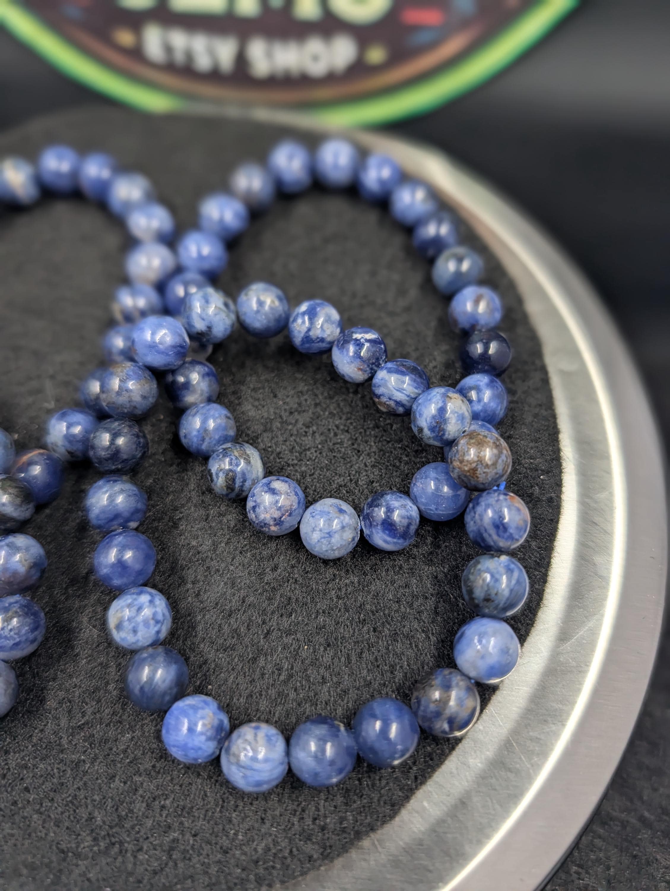 Sodalite Bracelet – 8mm Beads – Brazil - 1 pc by Sacred Alchemy Studios