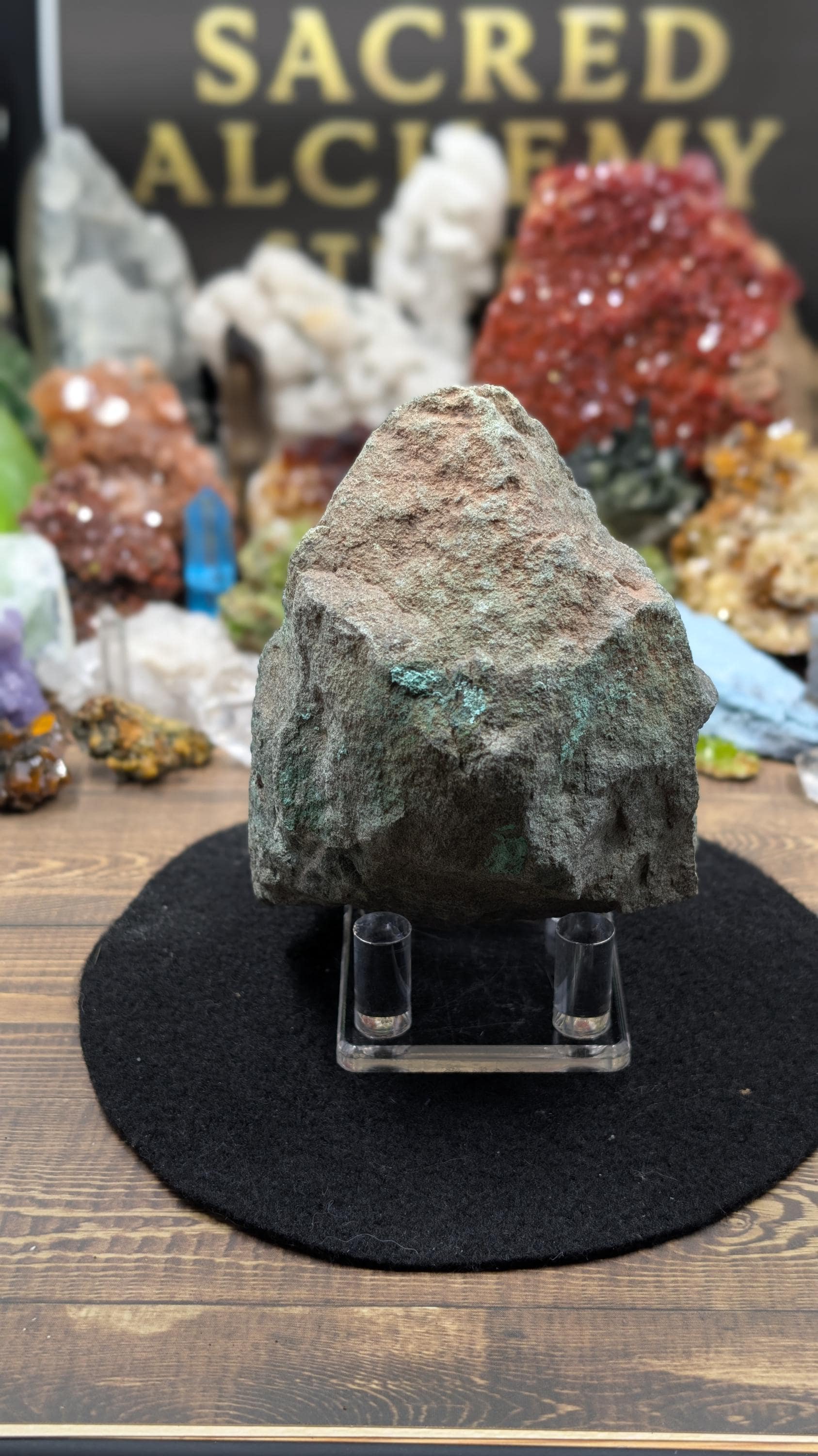 Pseudomalachite - North Arlington, New Jersey - Schuyler Copper Mine - Historic Rare First Copper Mine in US - 769 grams by Sacred Alchemy Studios