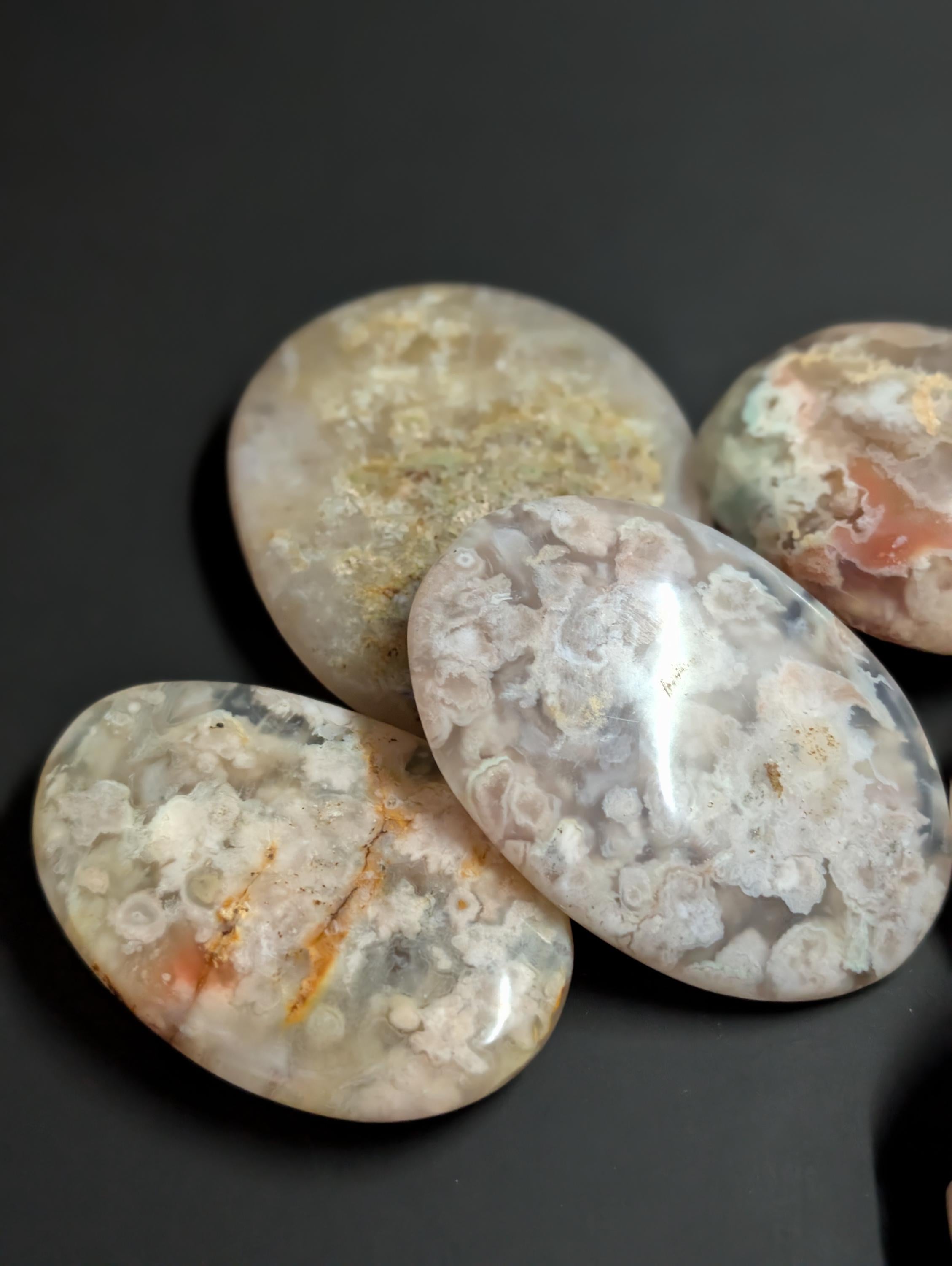 Flower Agate – Madagascar – Palm Stone by Sacred Alchemy Studios