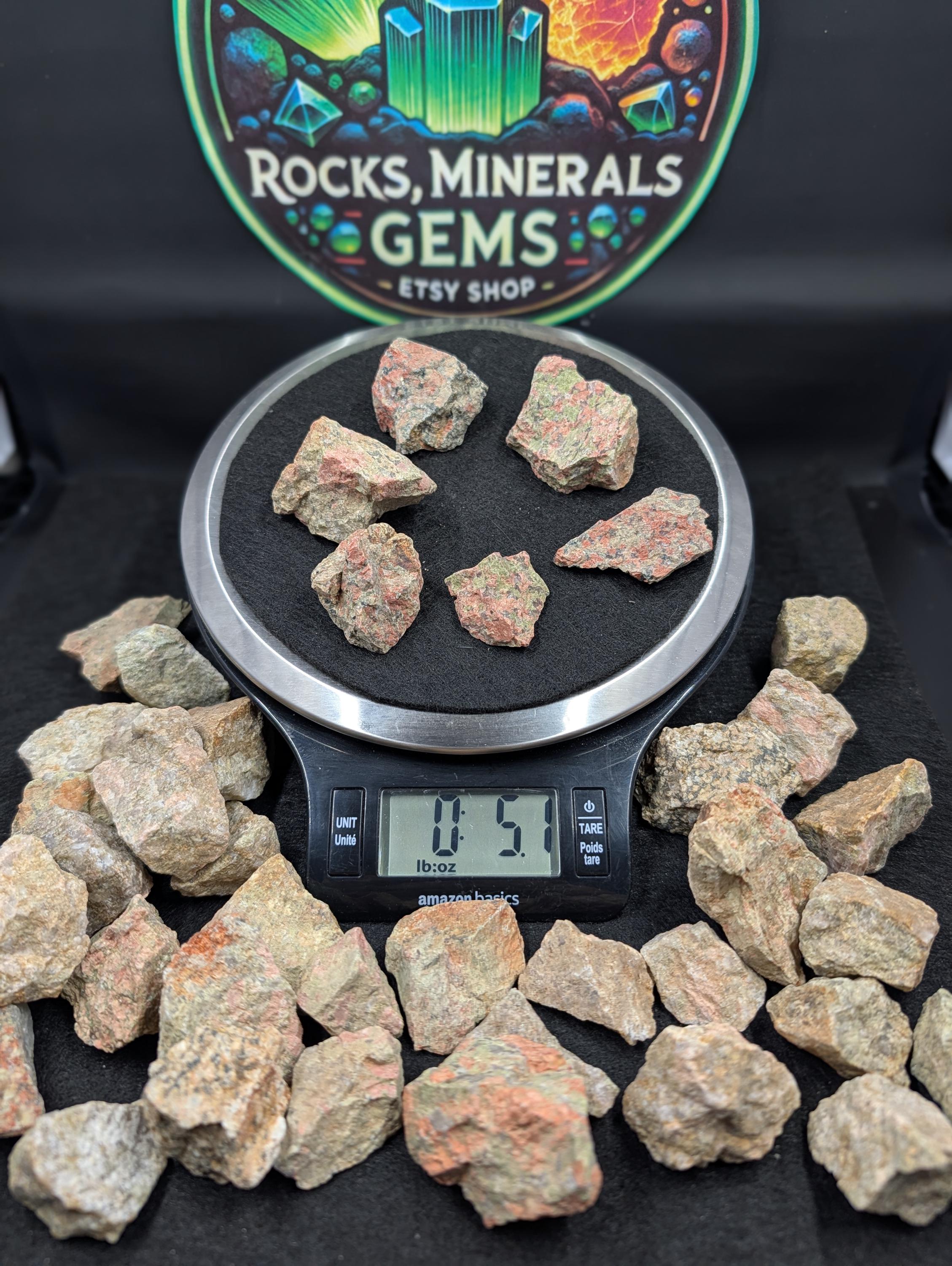 Unakite - India - Rough Raw Stones - 100 grams by Sacred Alchemy Studios