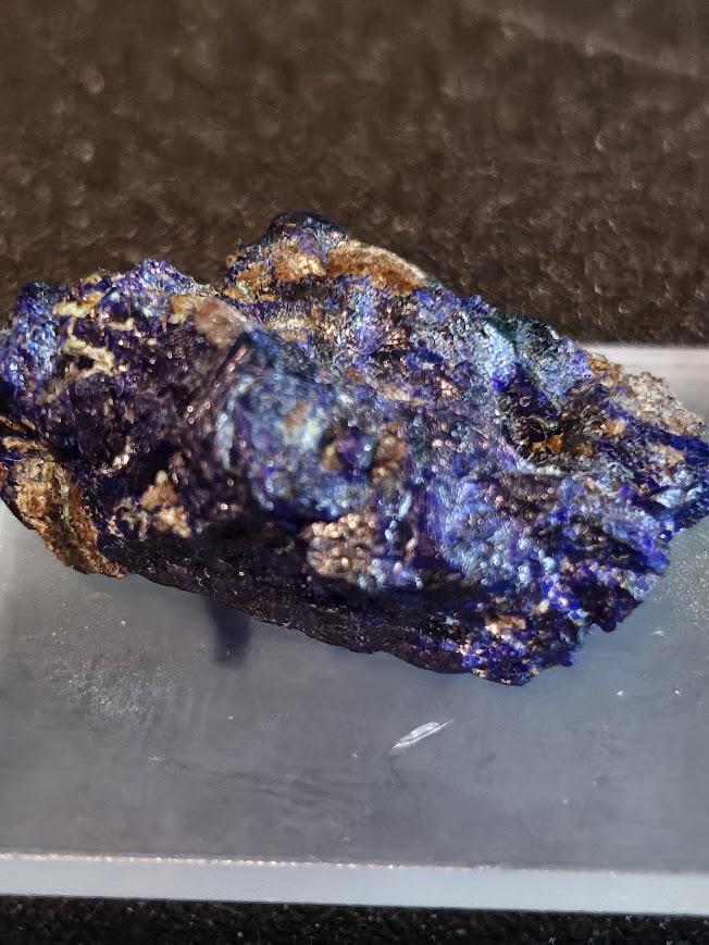 Azurite with Malachite and Calcite Crystals – Morenci Mine, Arizona by Sacred Alchemy Studios