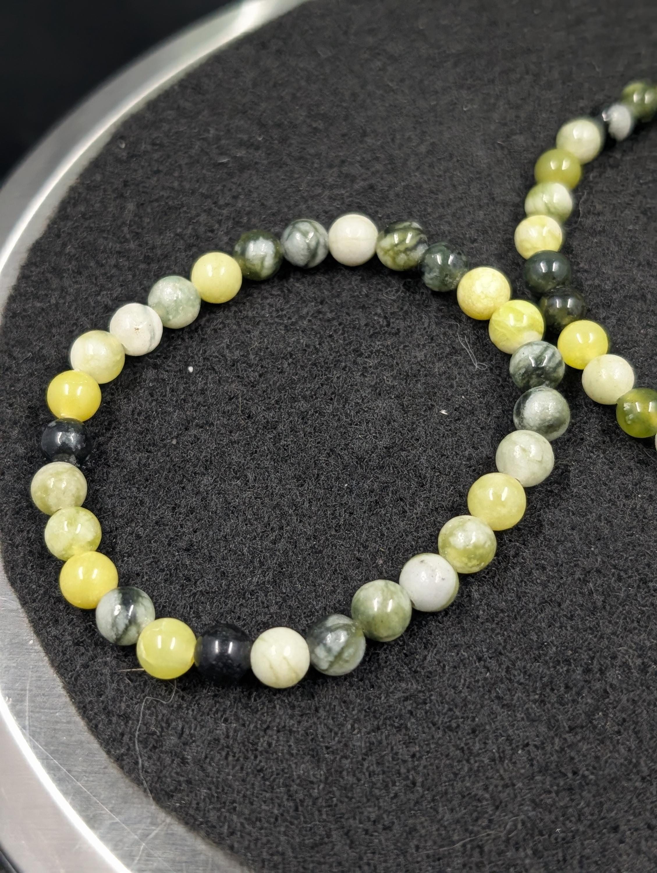 Serpentine – 6mm Bracelet – Natural Green Hues by Sacred Alchemy Studios