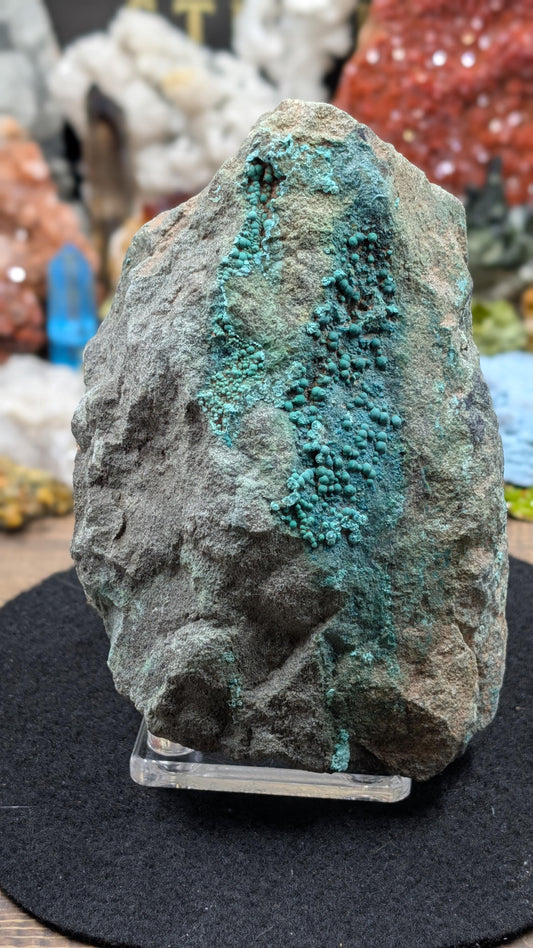 Pseudomalachite - North Arlington, New Jersey - Schuyler Copper Mine - Historic Rare First Copper Mine in US - 769 grams