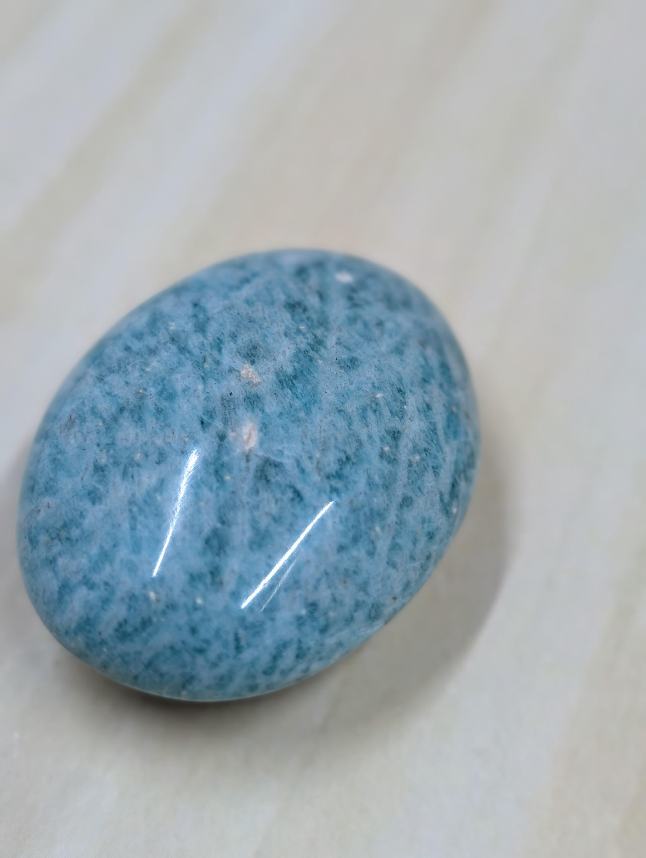 Amazonite Palm Stone - Mined in Pikes Peak, Colorado - Smooth Cabochon Finish
