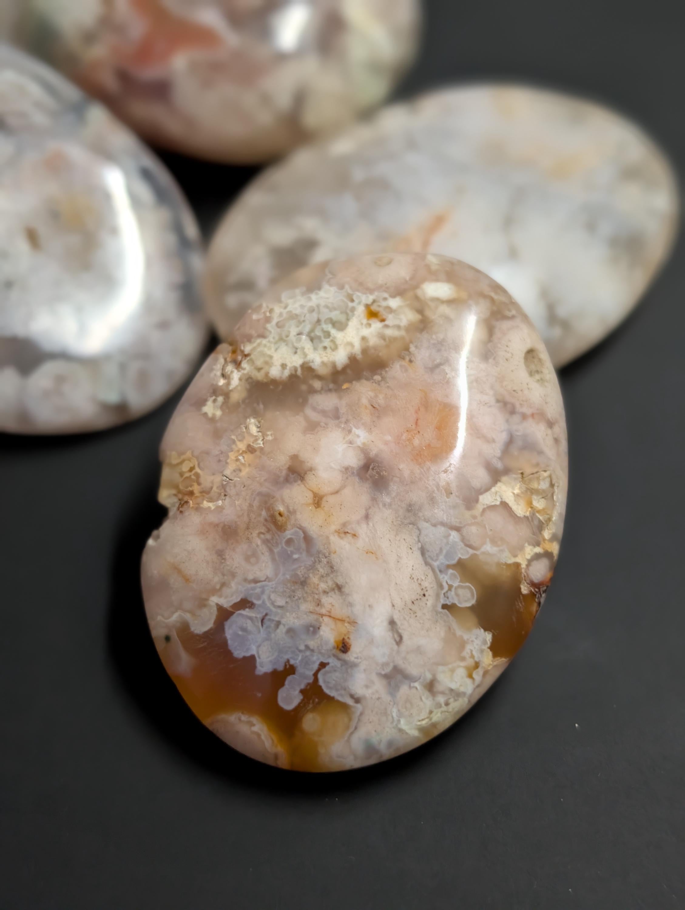 Flower Agate – Madagascar – Palm Stone by Sacred Alchemy Studios